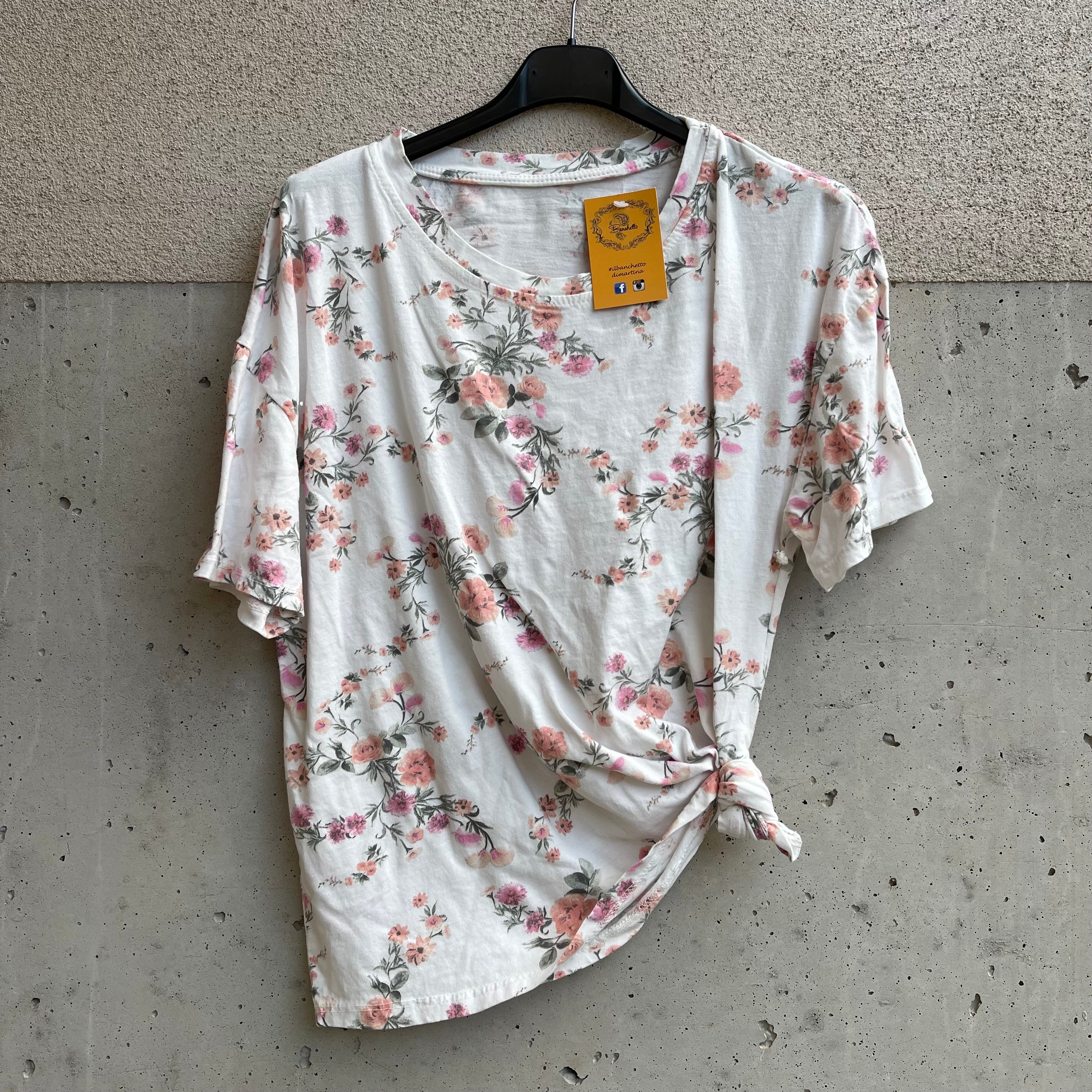 t-shirt FLOREALE cotone