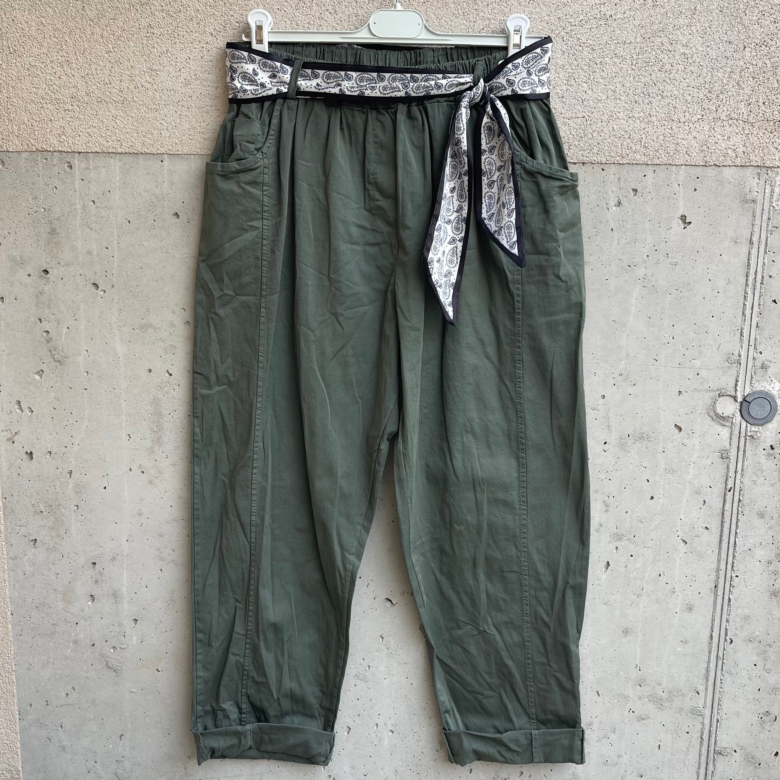 pantalone OVER tela fusciacchina