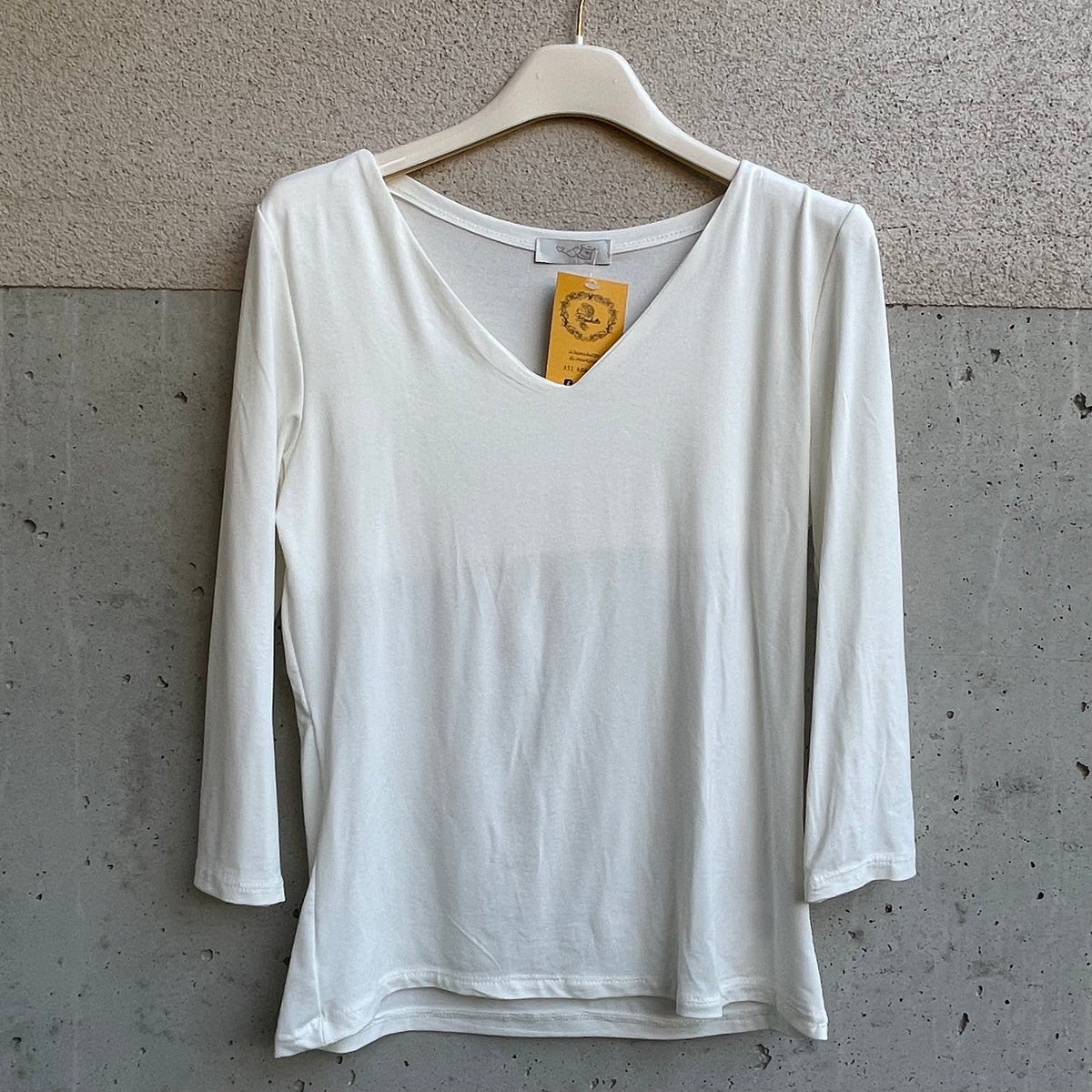 maglia BASIC scollo a v manica 3/4
