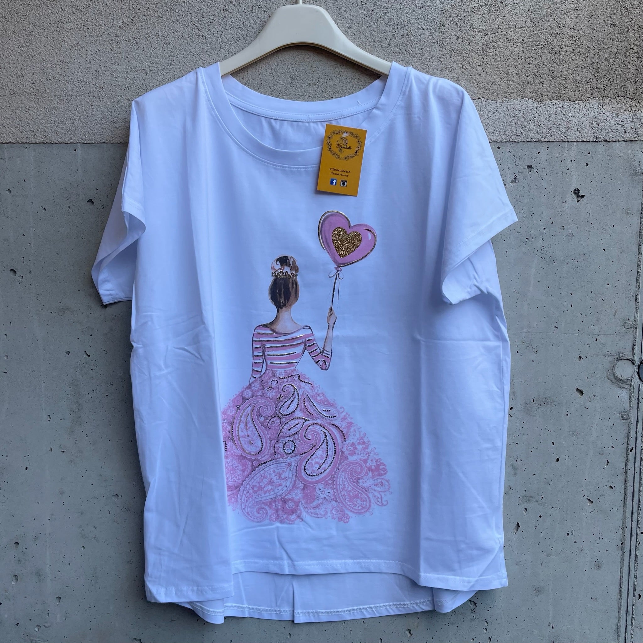 t-shirt over PRINCIPESSA CUORE