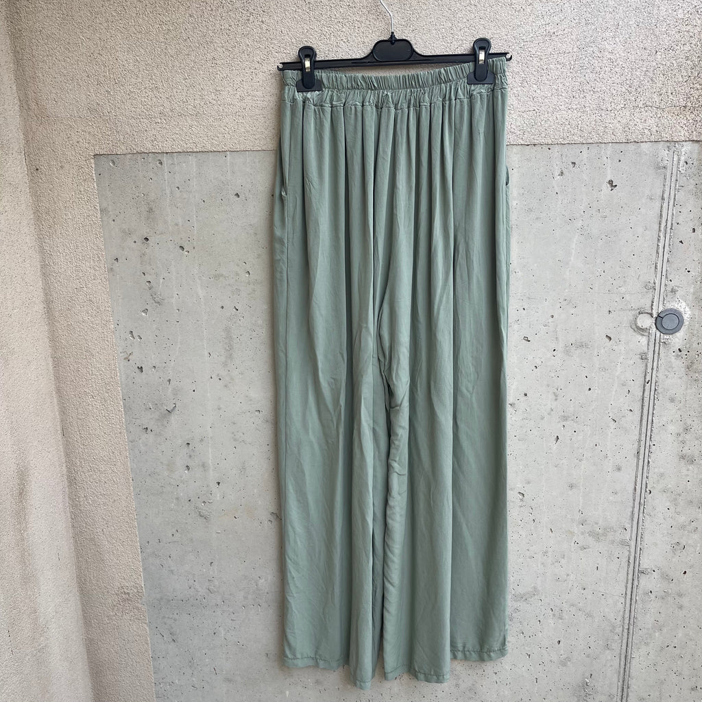 pantalone OVER liscio palazzo viscosa