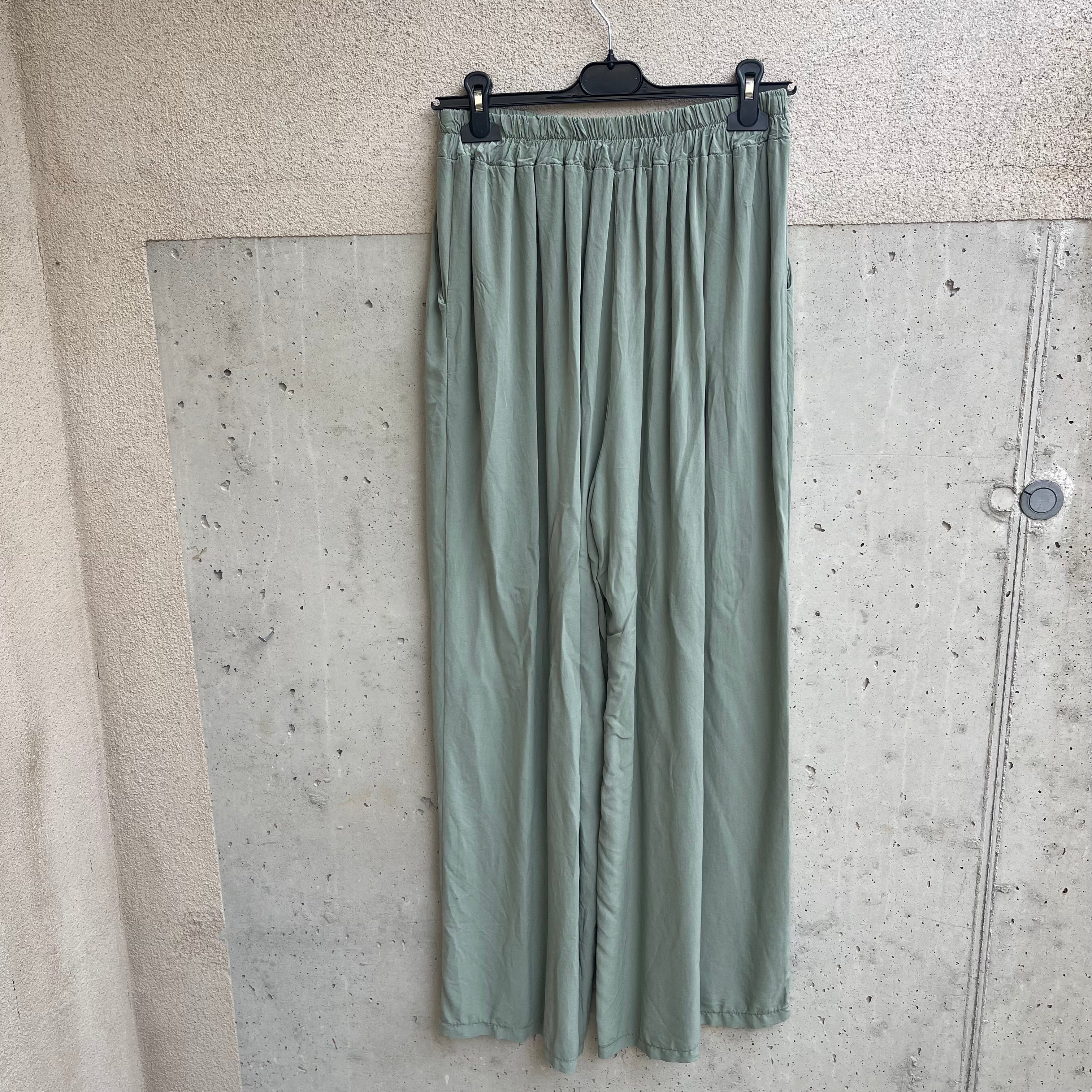 pantalone OVER liscio palazzo viscosa