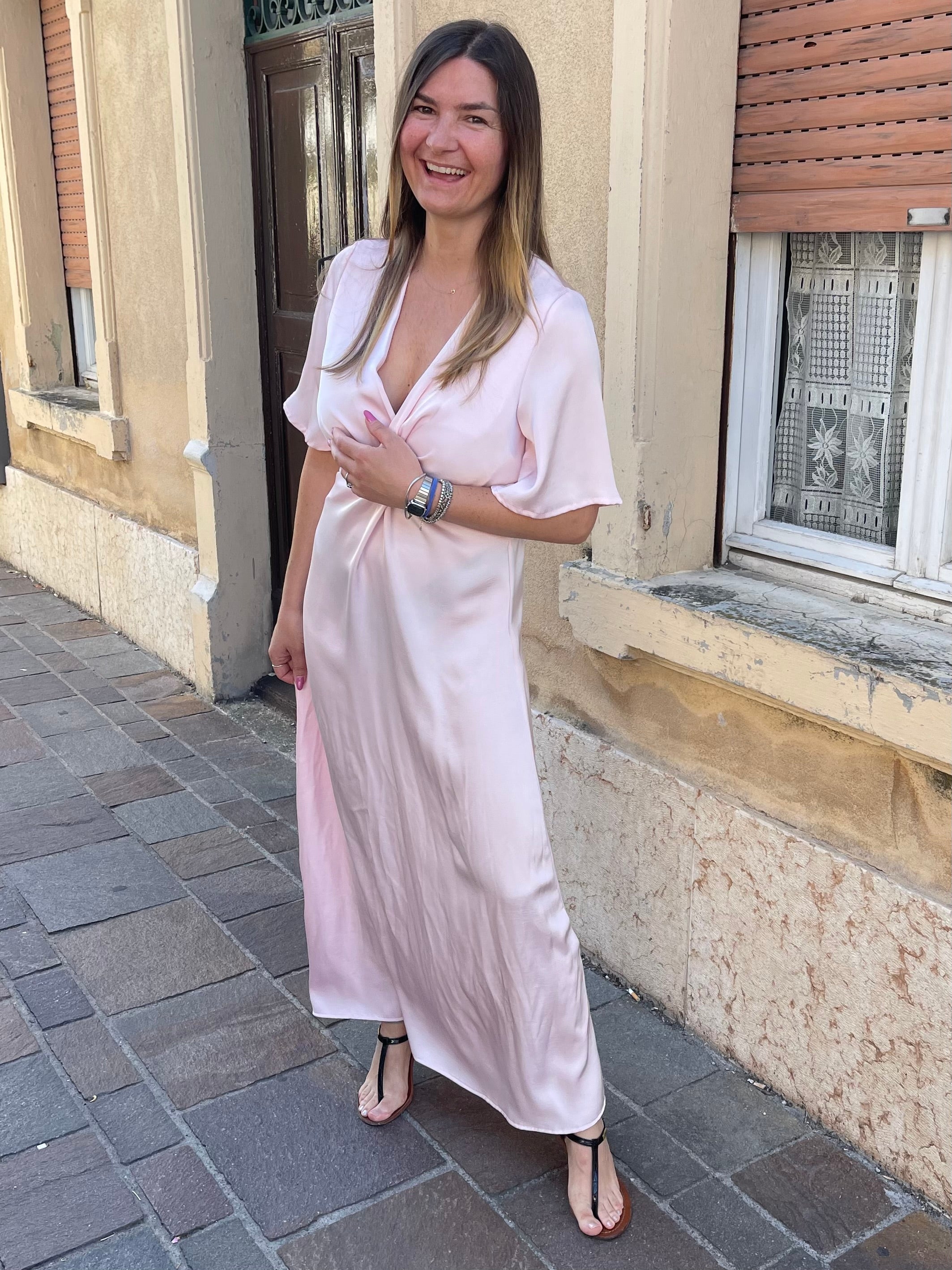 abito satin CUTOUT