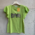 maglia LOVE sangallo perle paillettes