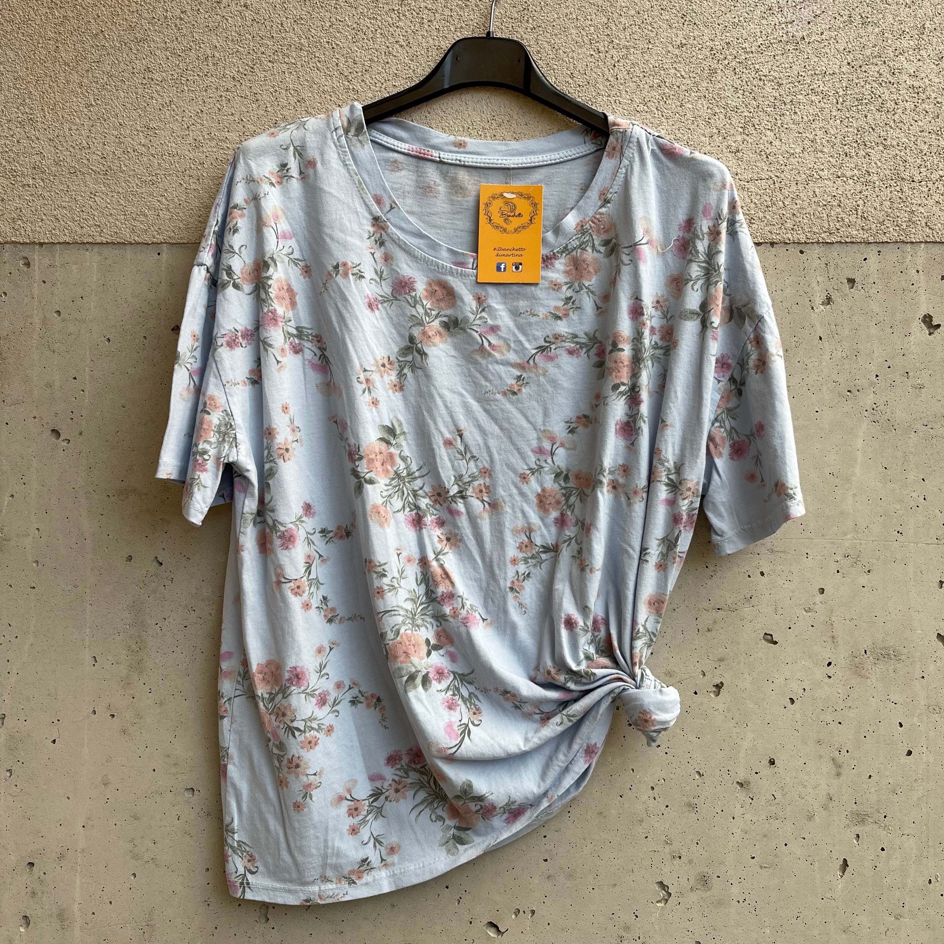t-shirt FLOREALE cotone