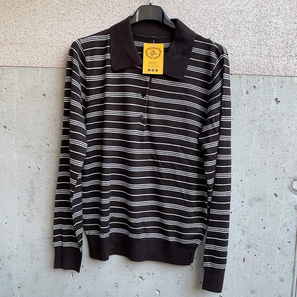 POLO in maglia a righine