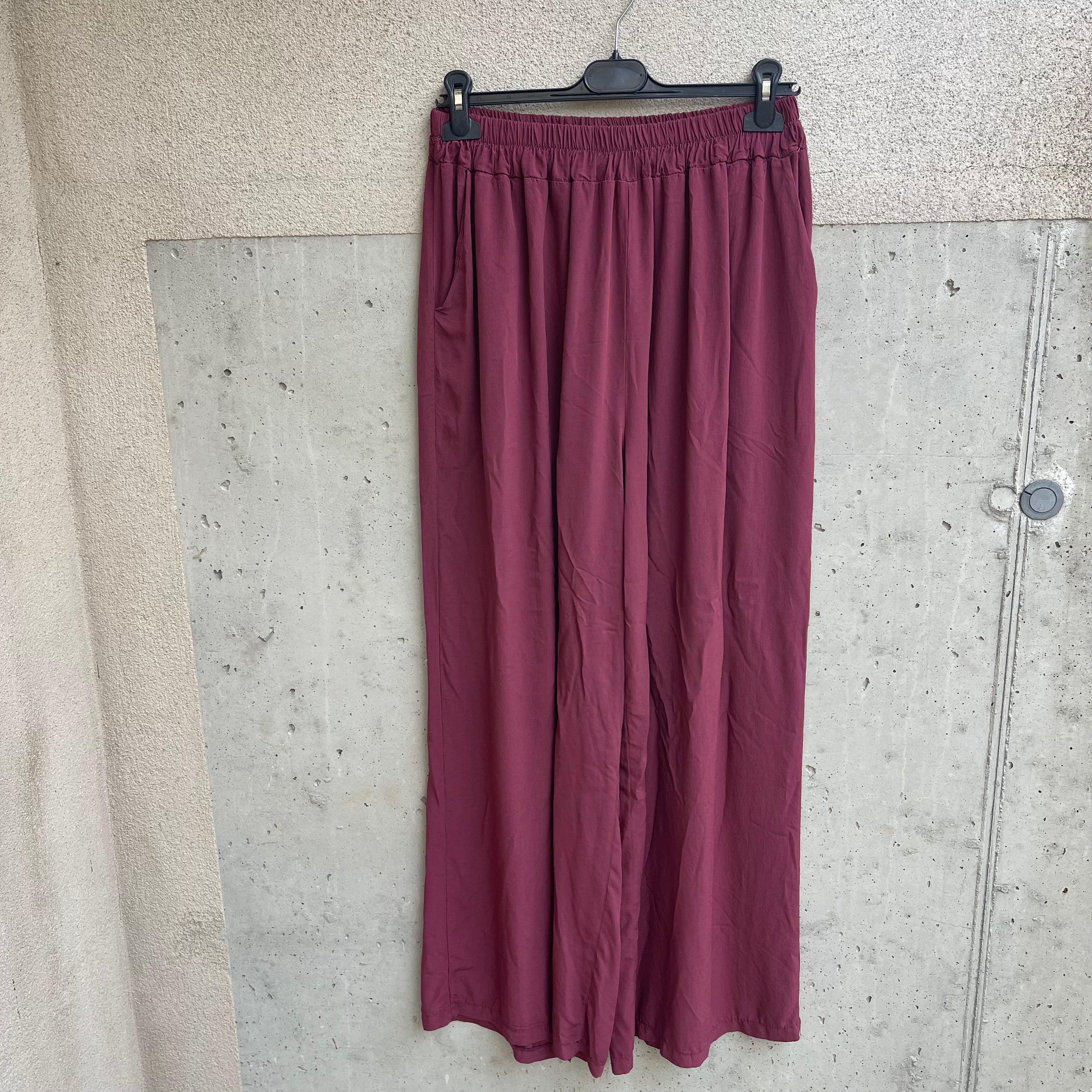 pantalone OVER liscio palazzo viscosa