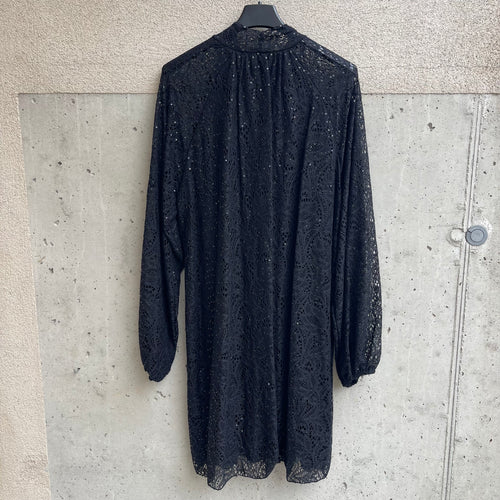 abito nero pizzo&paillettes