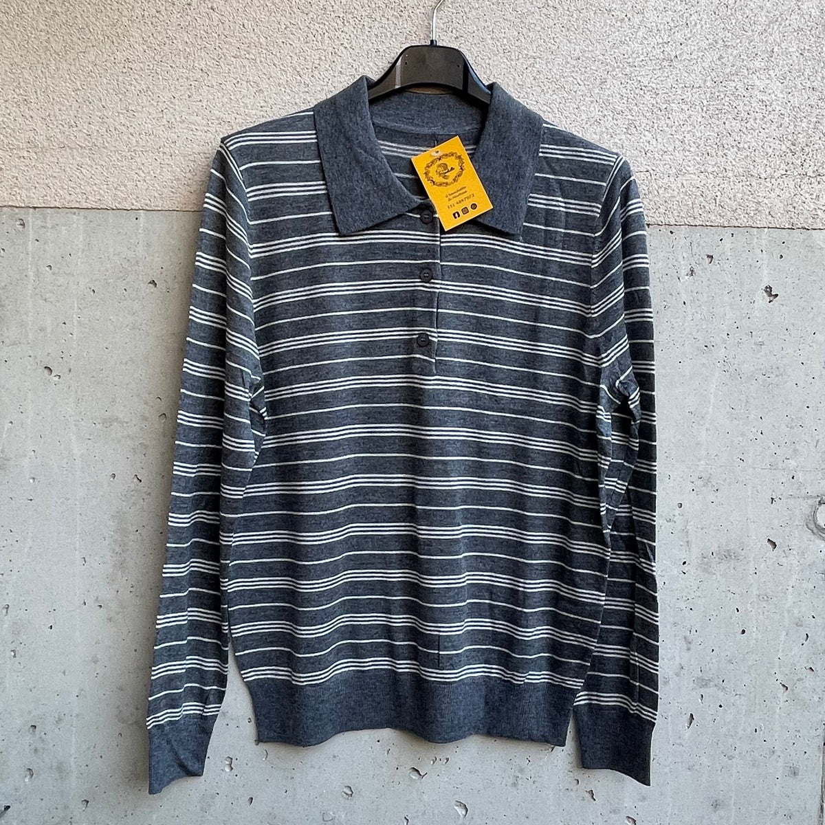 POLO in maglia a righine