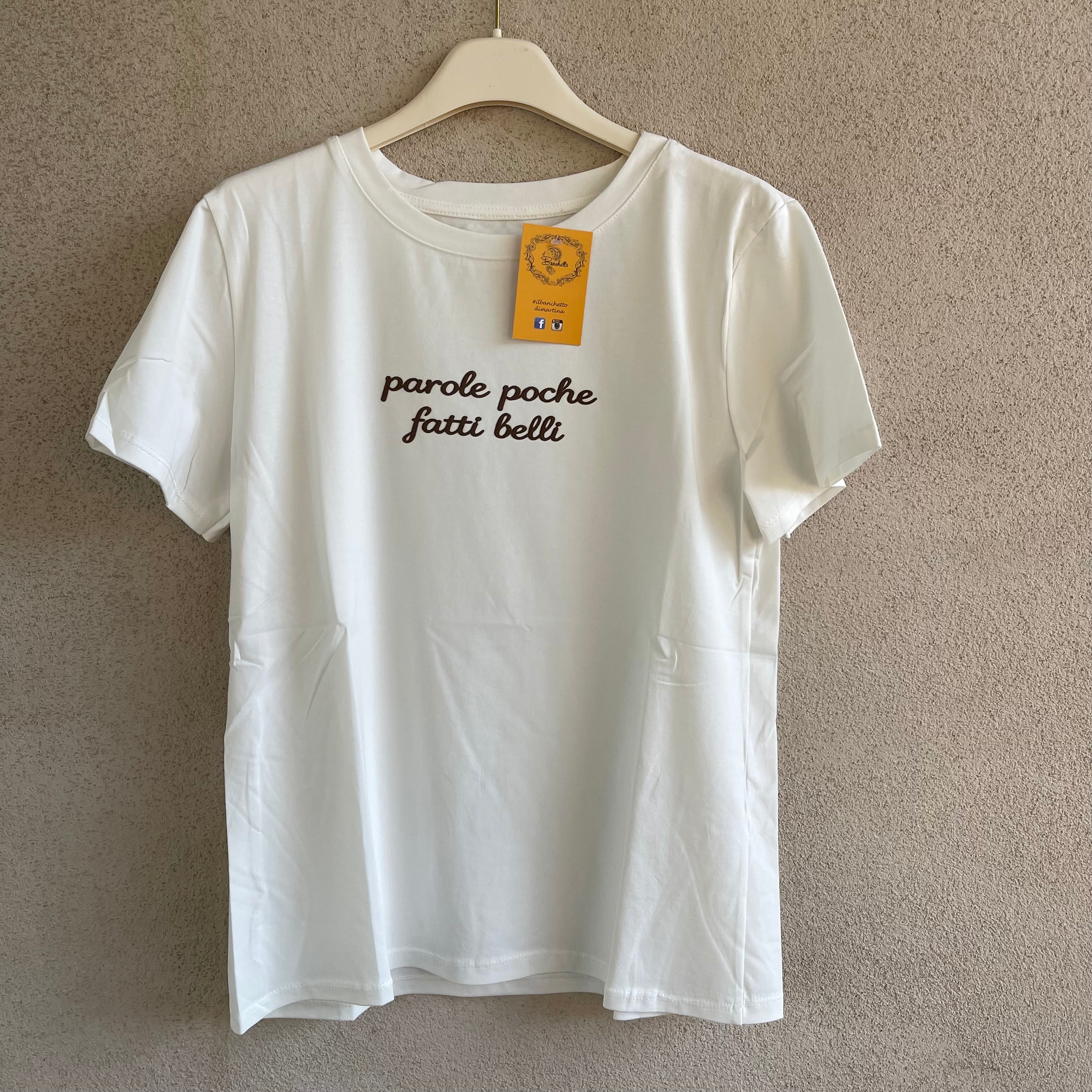 t-shirt PAROLE POCHE E FATTI BELLI