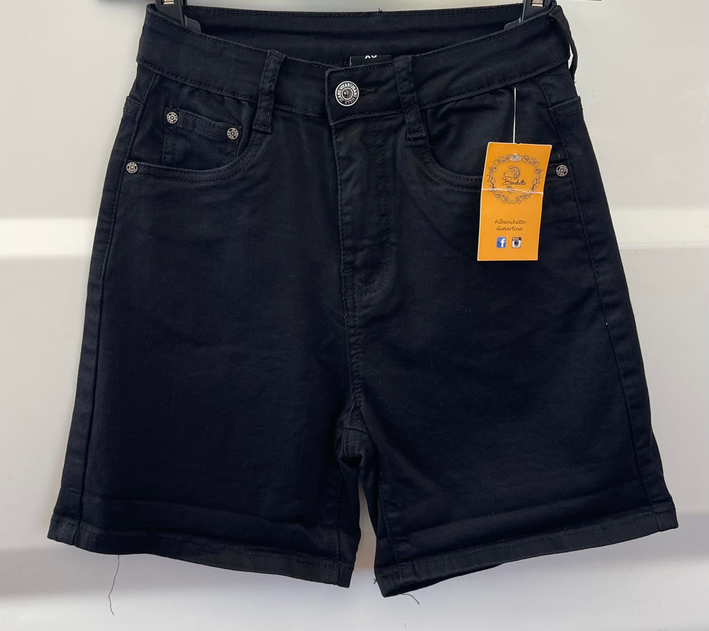 short nero in cotone