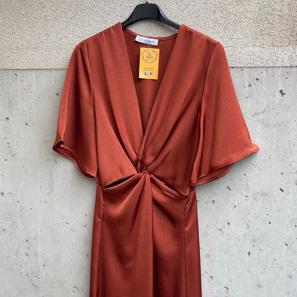 abito satin CUTOUT