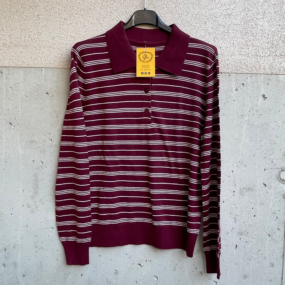 POLO in maglia a righine