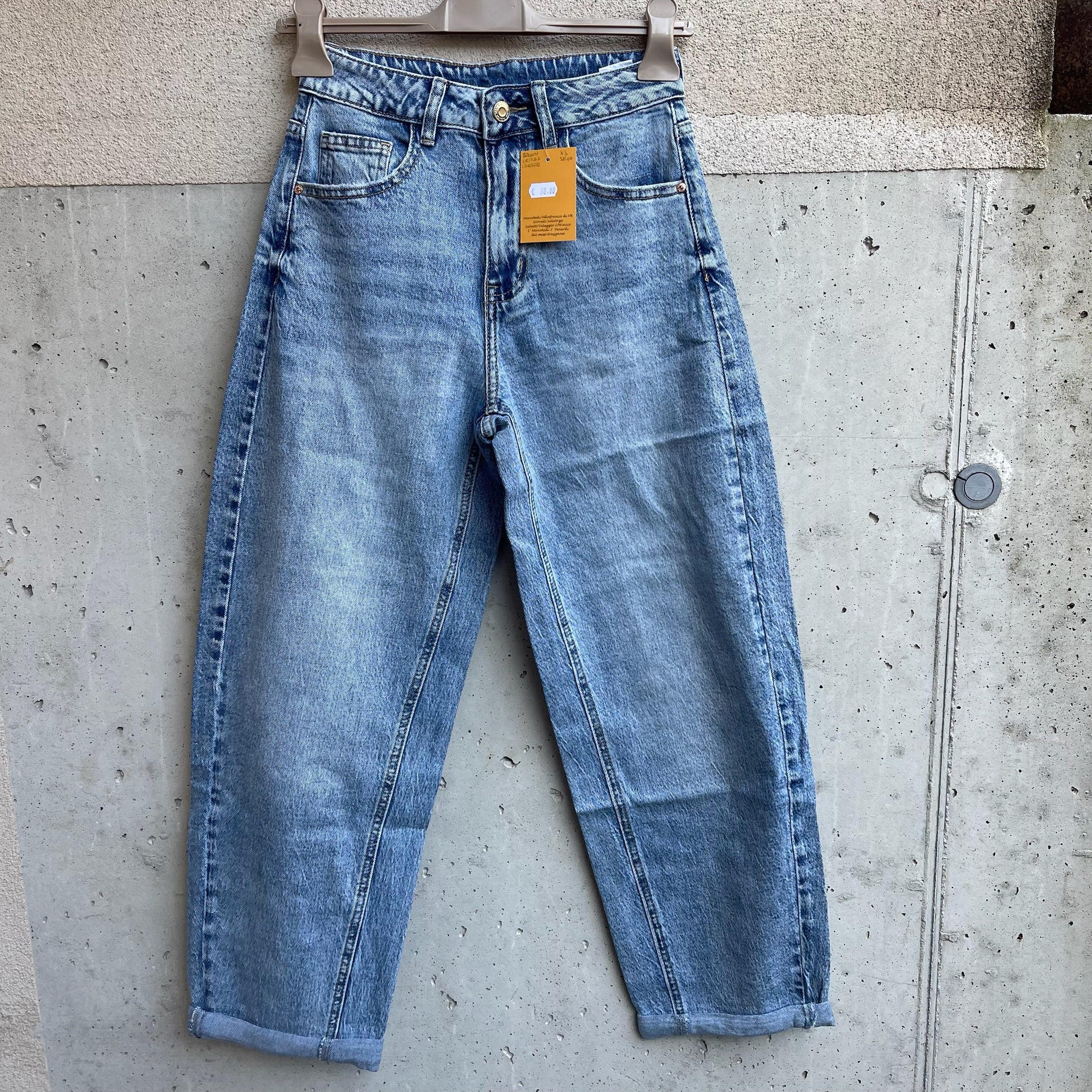 Jeans BALOON blu leggermente slavato