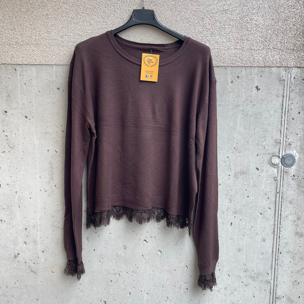 maglioncino viscosa bordo pizzo