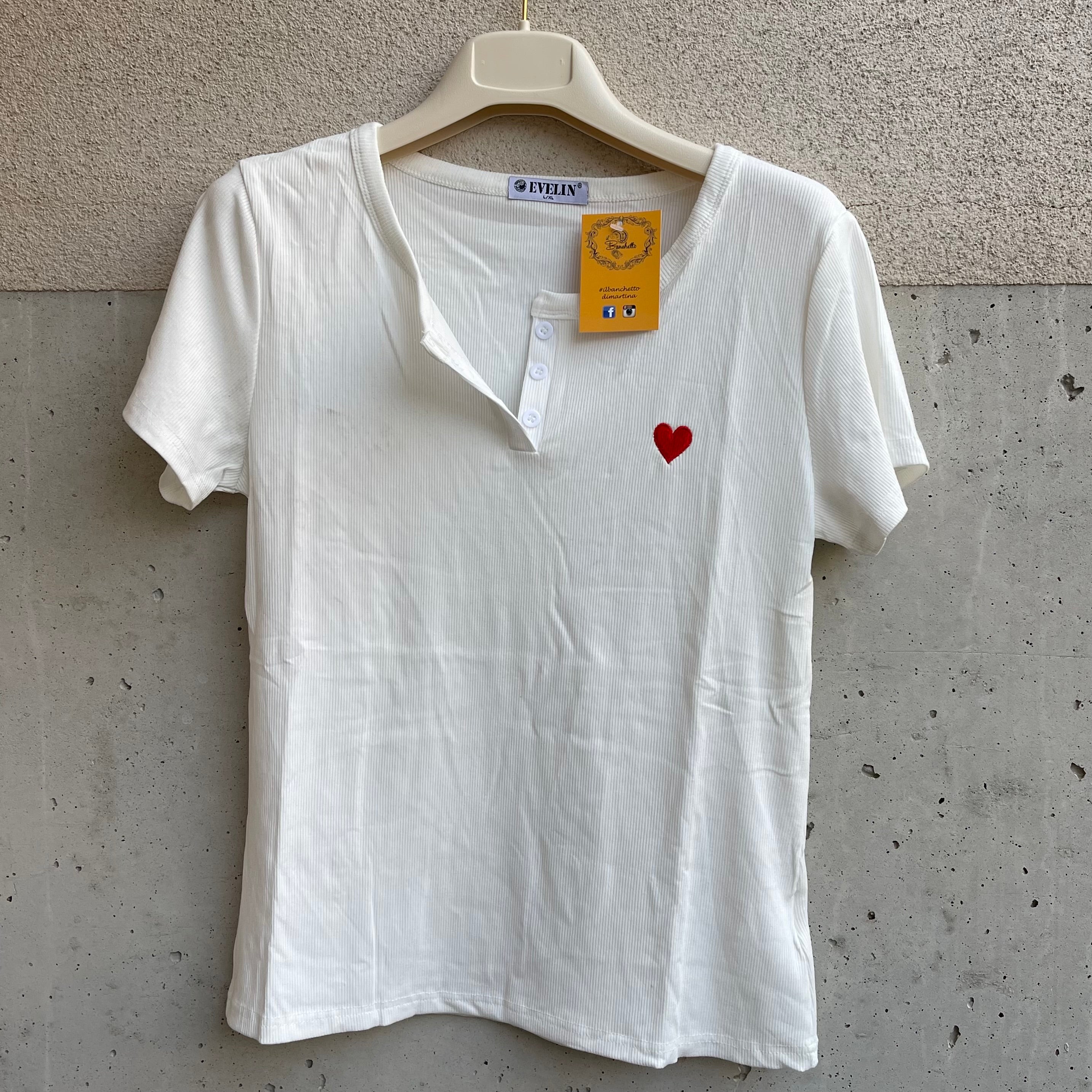 t-shirt CUORICINO ricamato