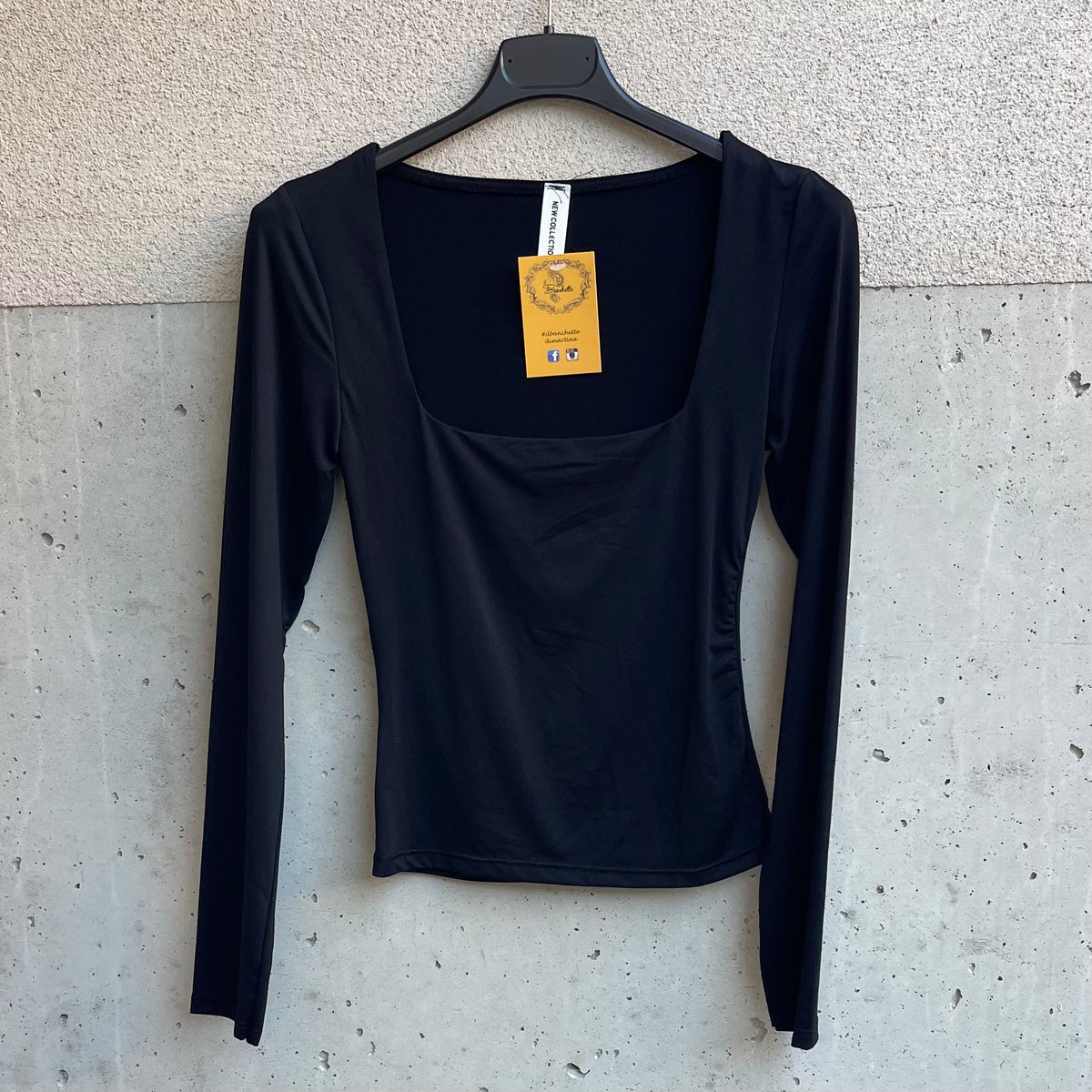 maglia licra scollo squadrato