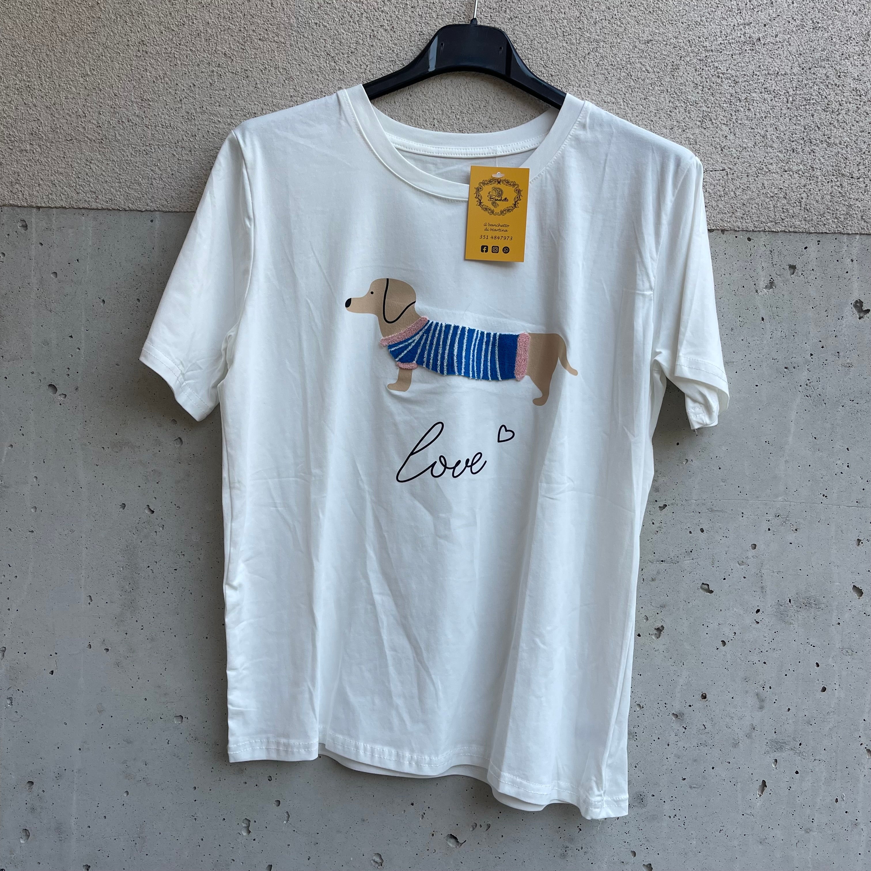 t-shirt BASSOTTO love