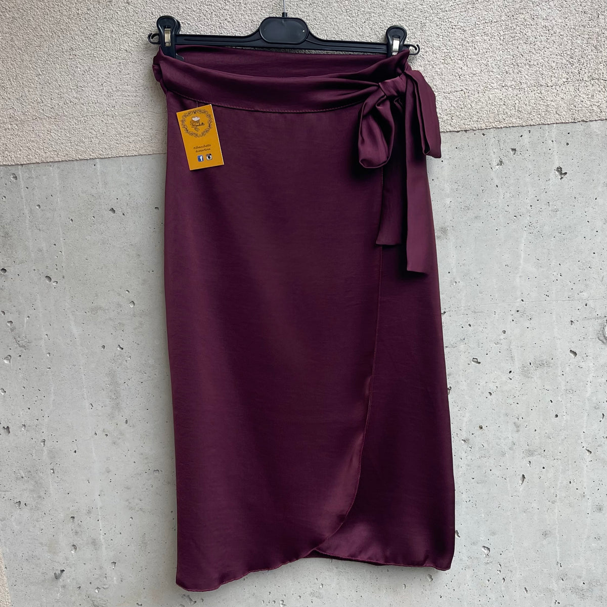 gonna longuette PAREO satin