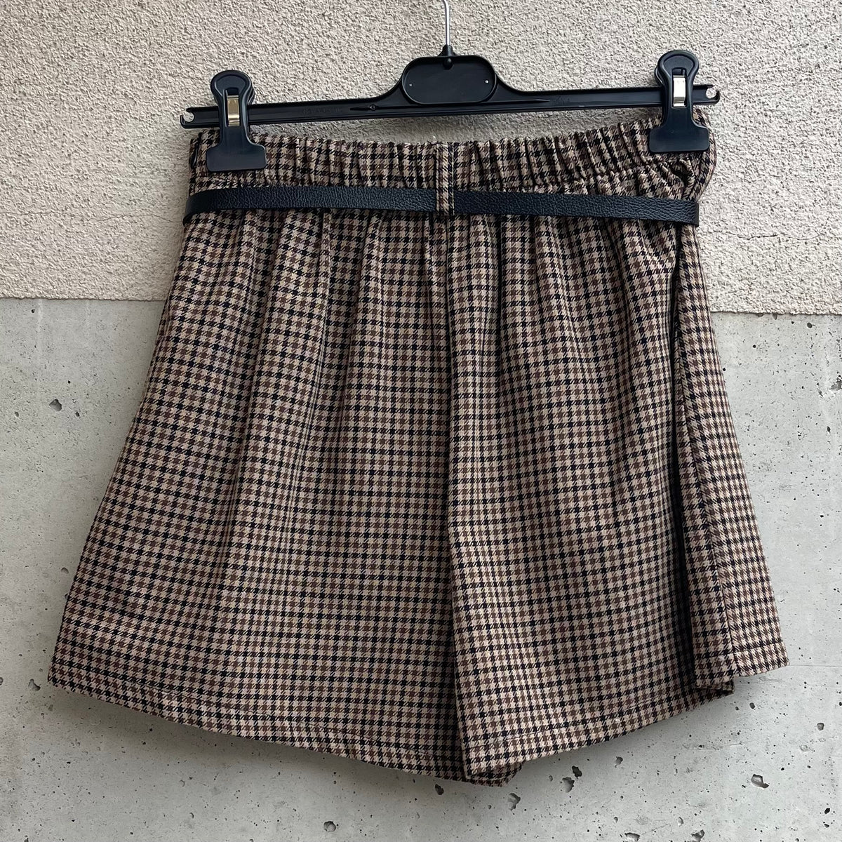 pantaloncino quadrettini cinturina