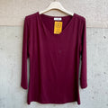 maglia BASIC scollo a v manica 3/4