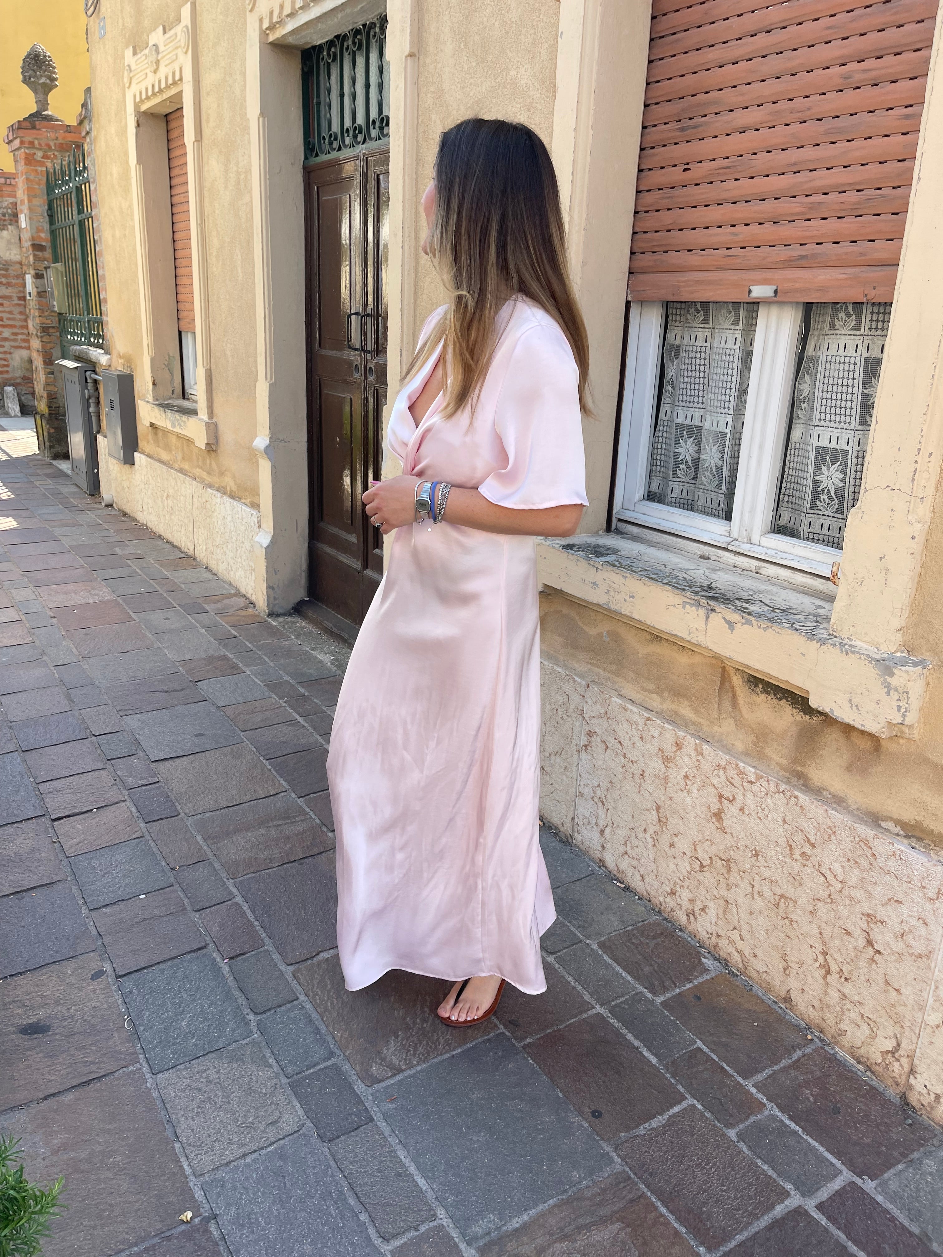abito satin CUTOUT
