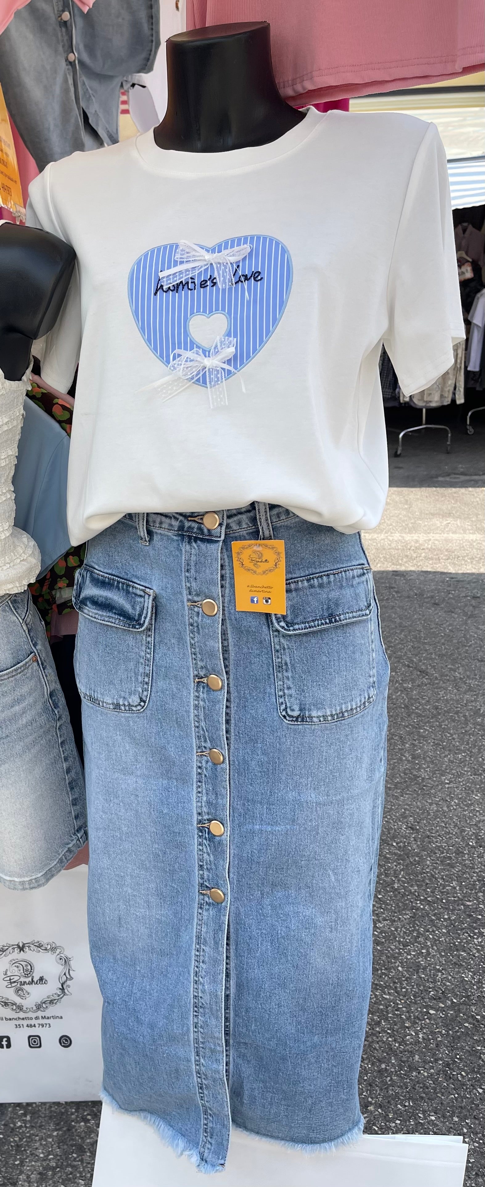 gonna jeans BOTTONI