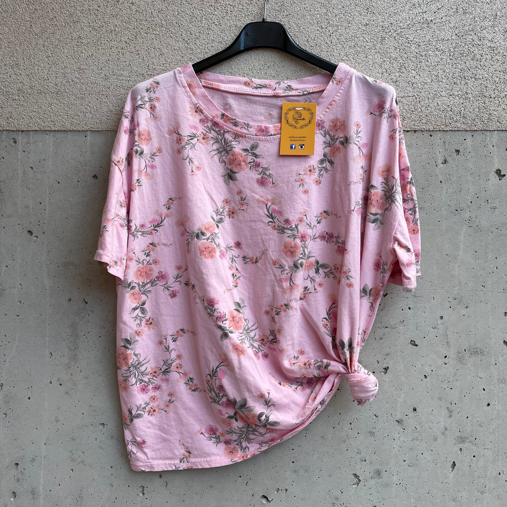 t-shirt FLOREALE cotone