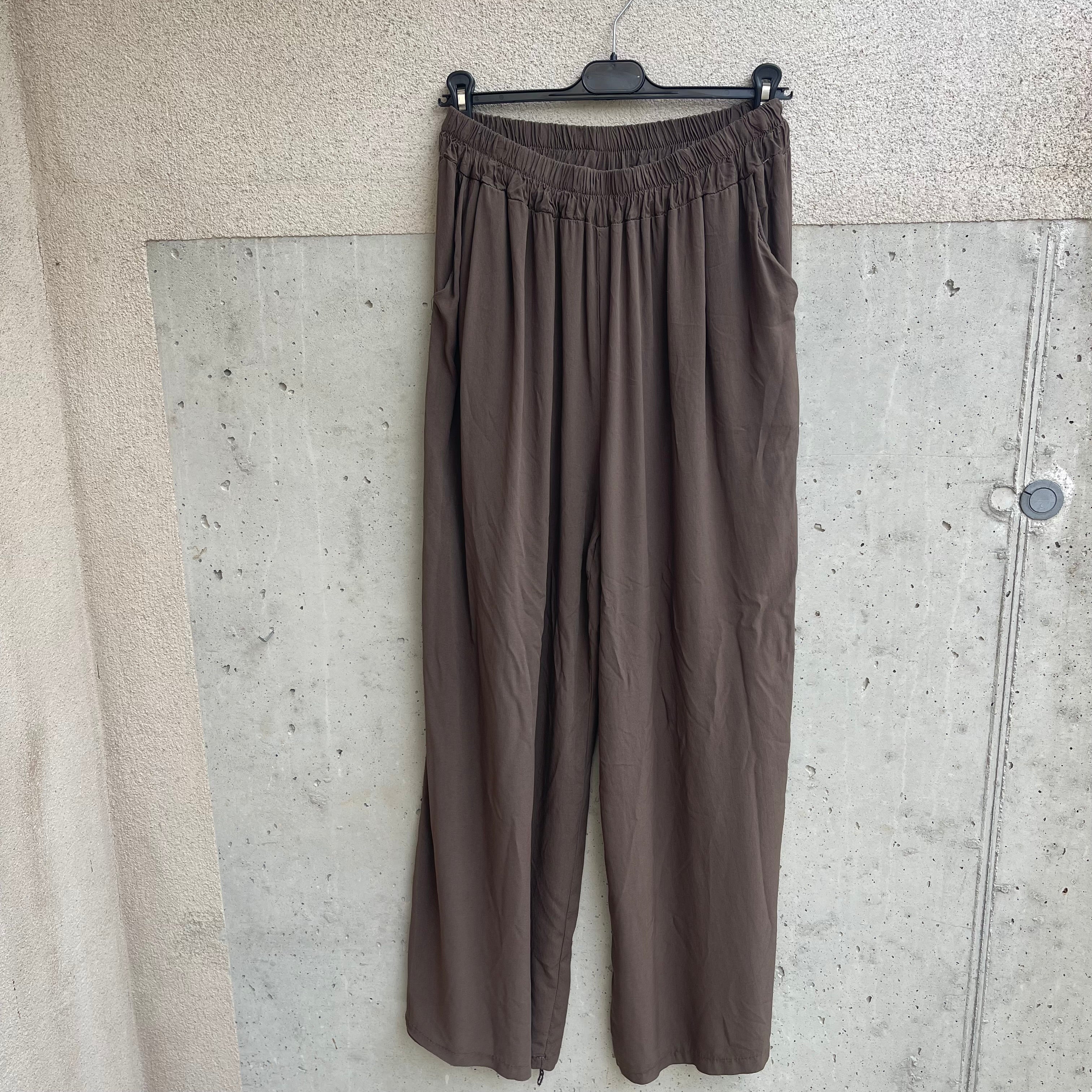 pantalone OVER liscio palazzo viscosa