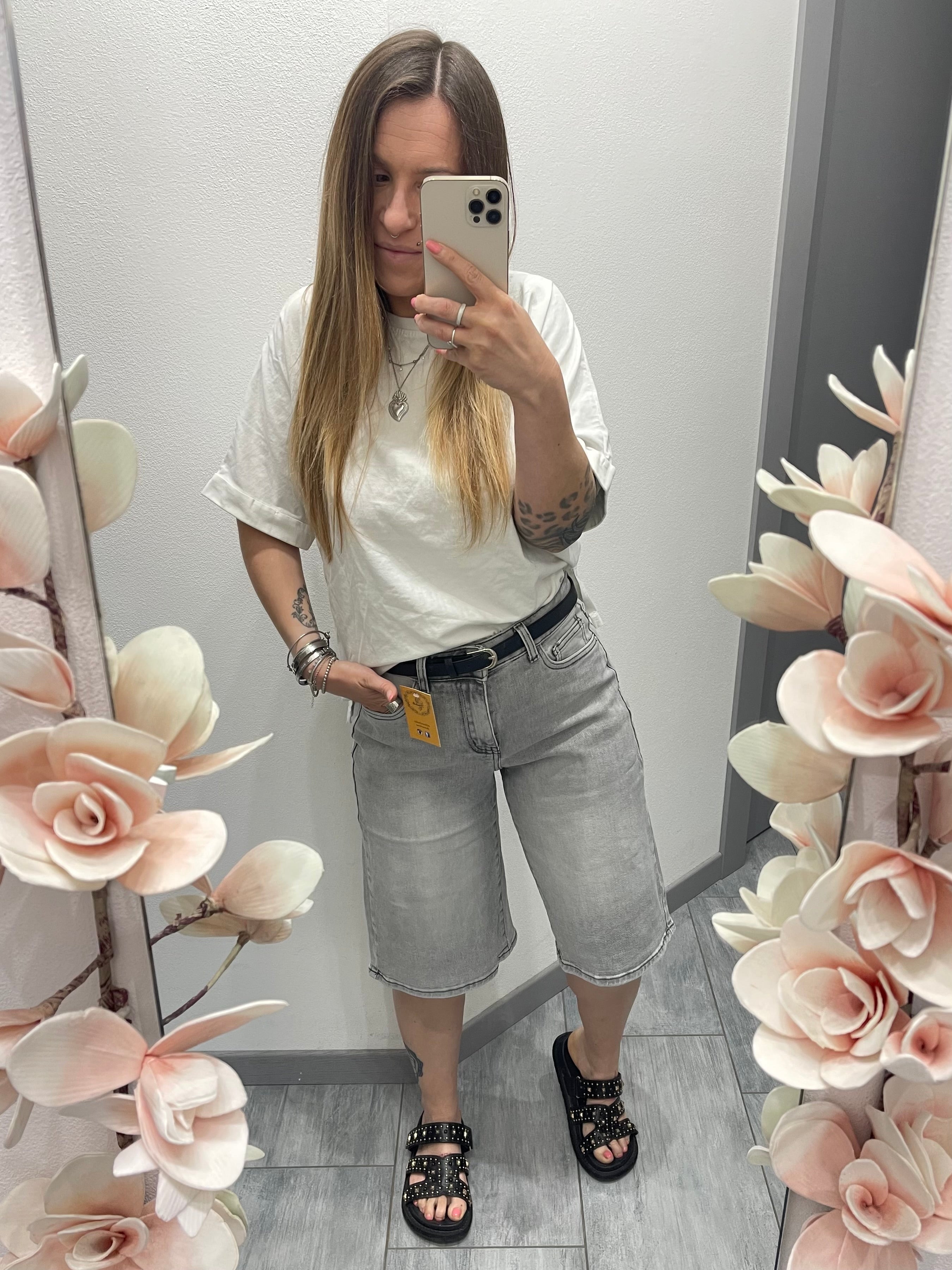 bermuda DENIM BAGGY grey