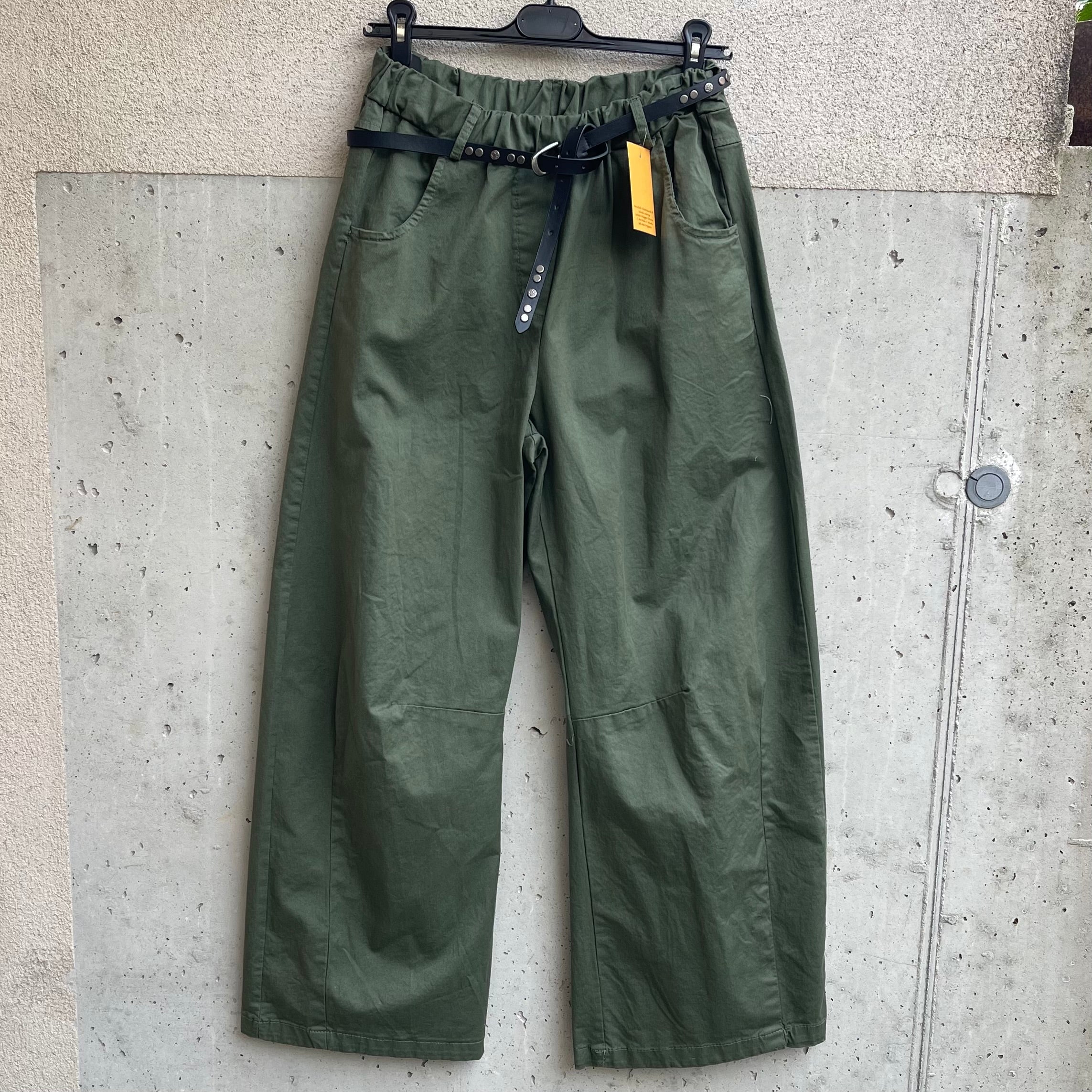 pantalone boy-friend in cotone
