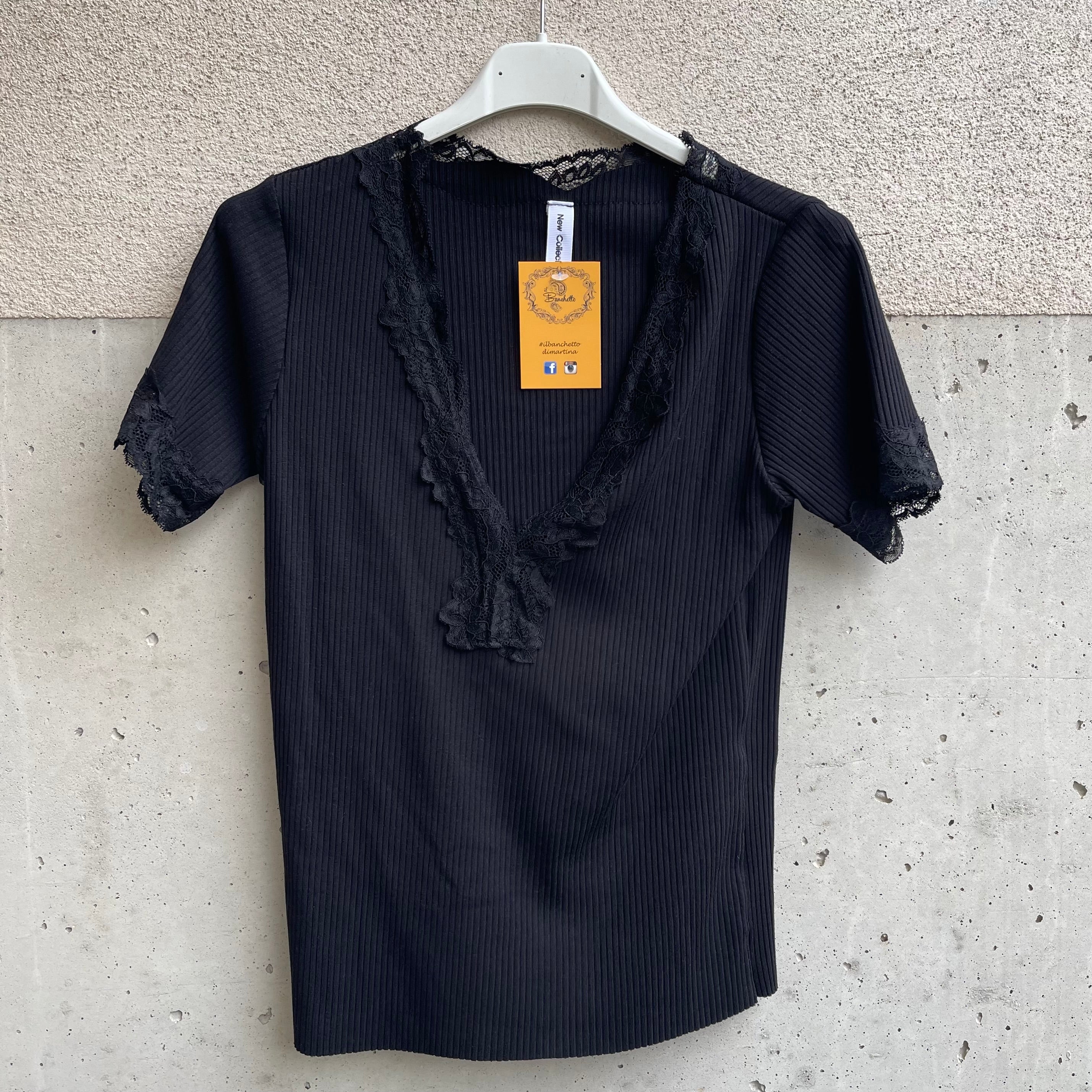 maglia scollo V PiZZO