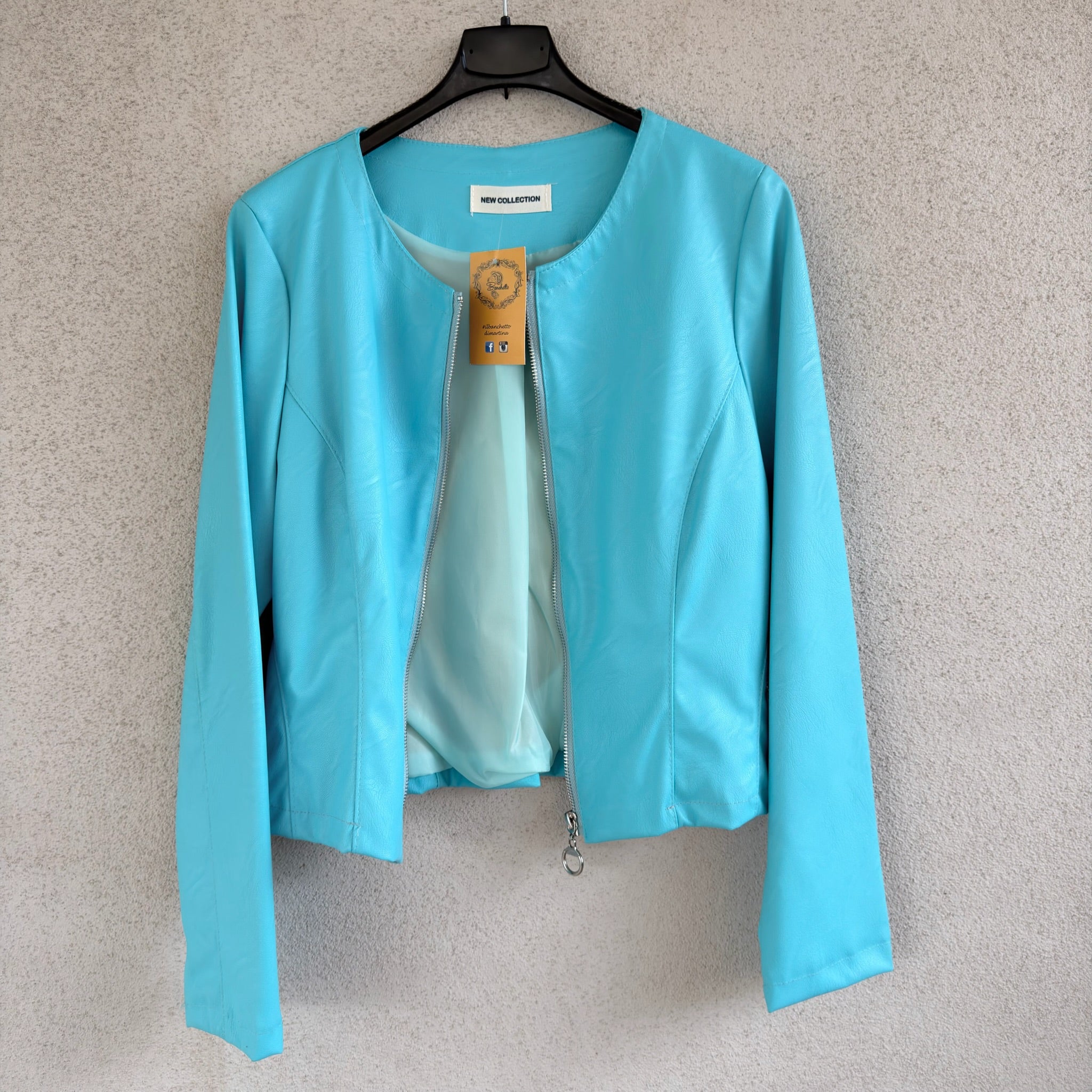 bolerino ECOPELLE AZZURRO