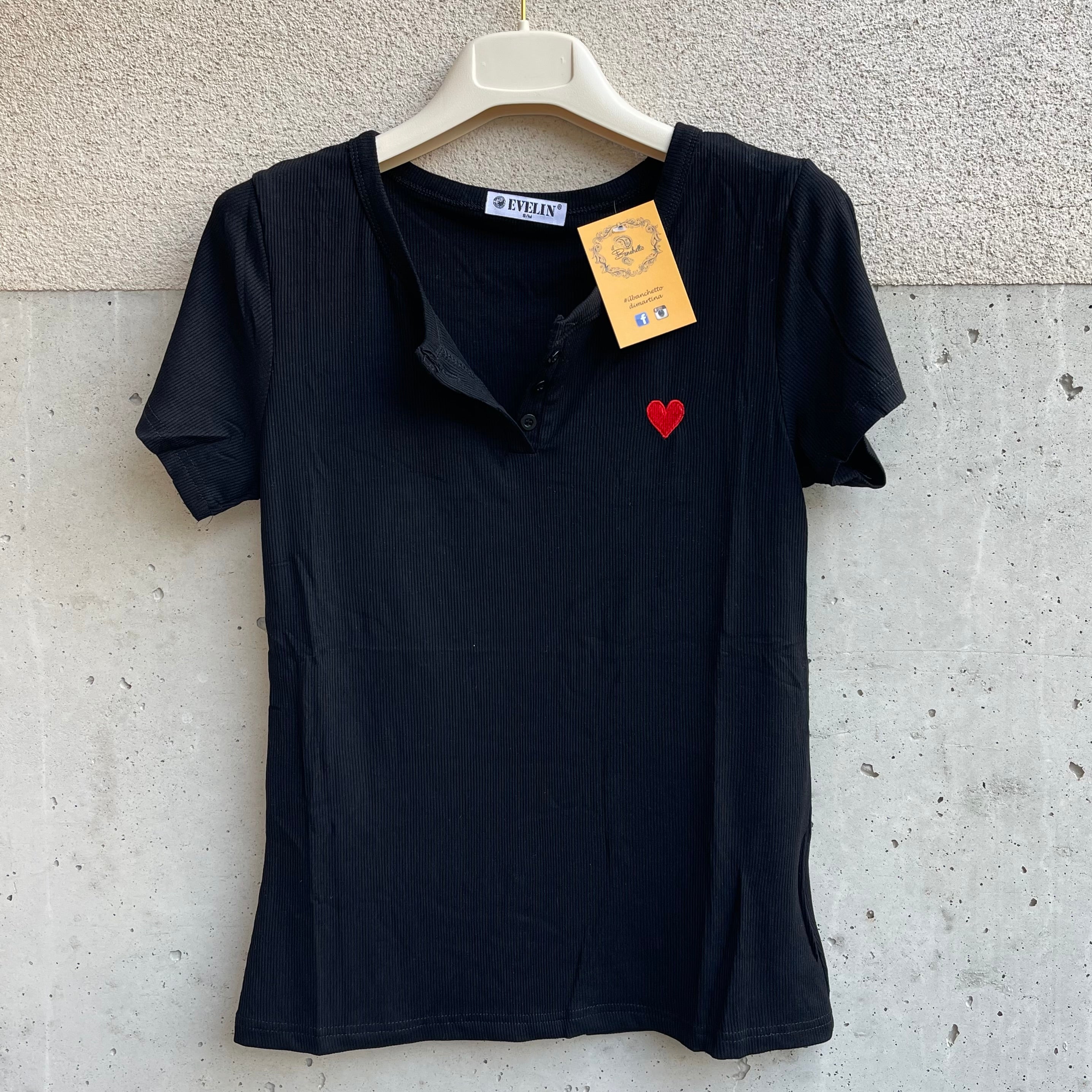t-shirt CUORICINO ricamato