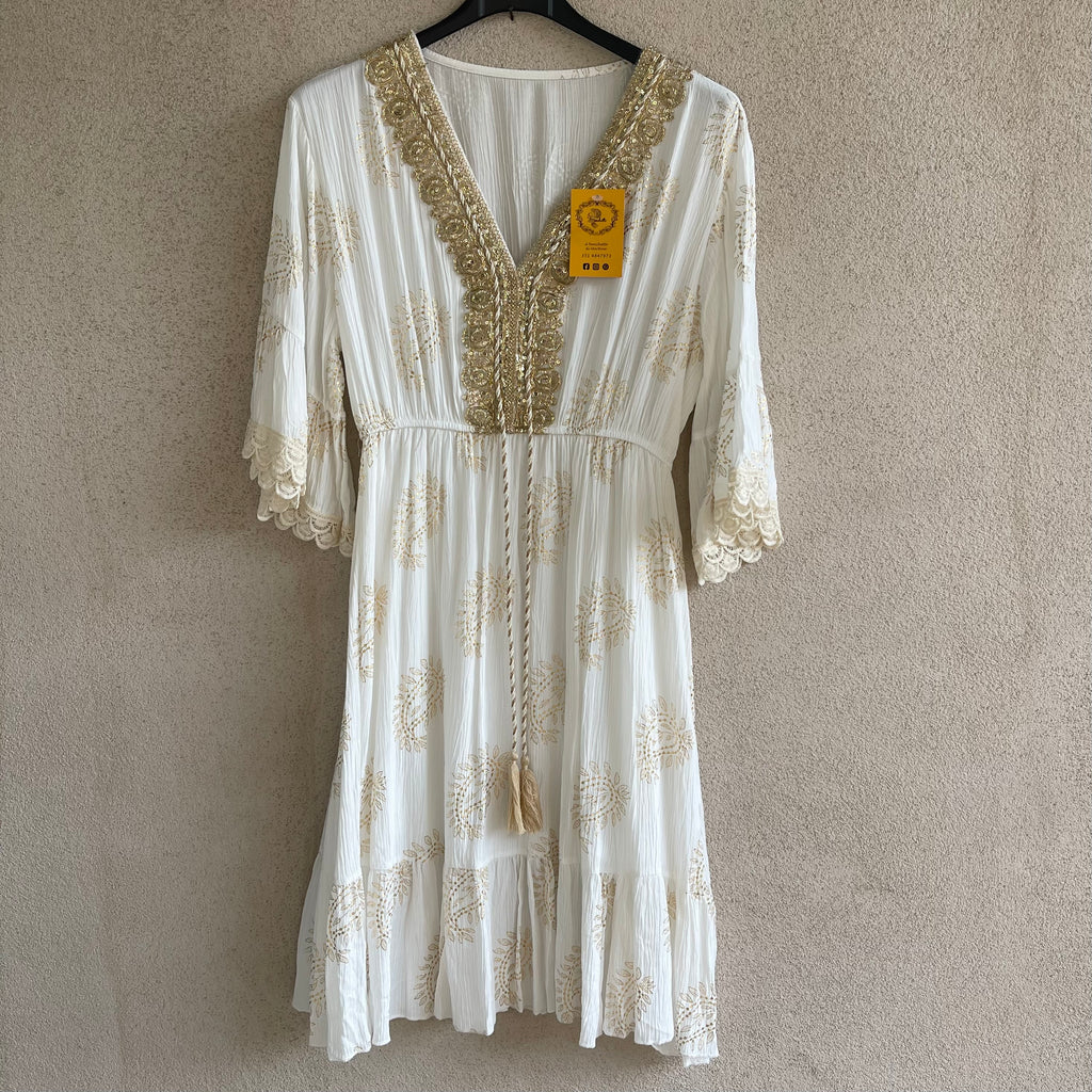 abito WHITE&GOLD manica 3/4