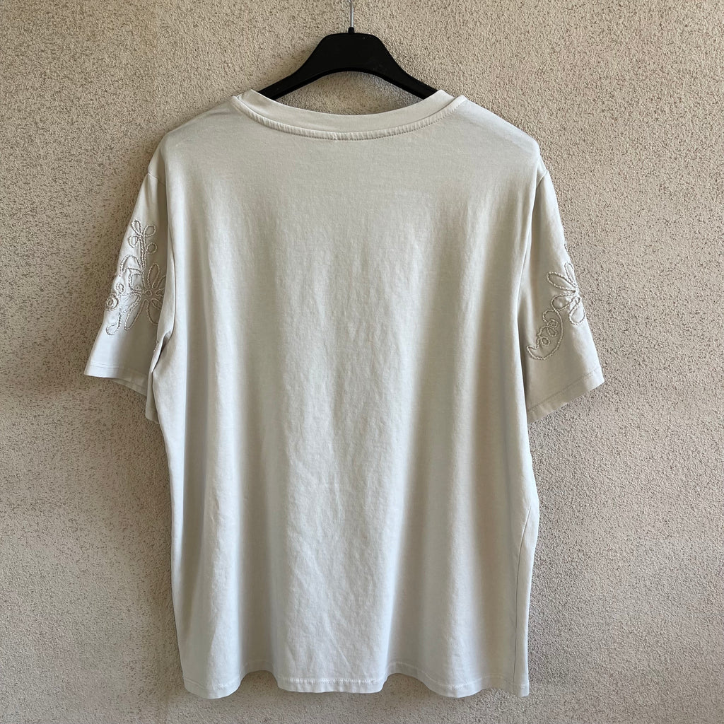 t-shirt manica RICAMATA