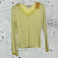 maglia scollo V pizzo