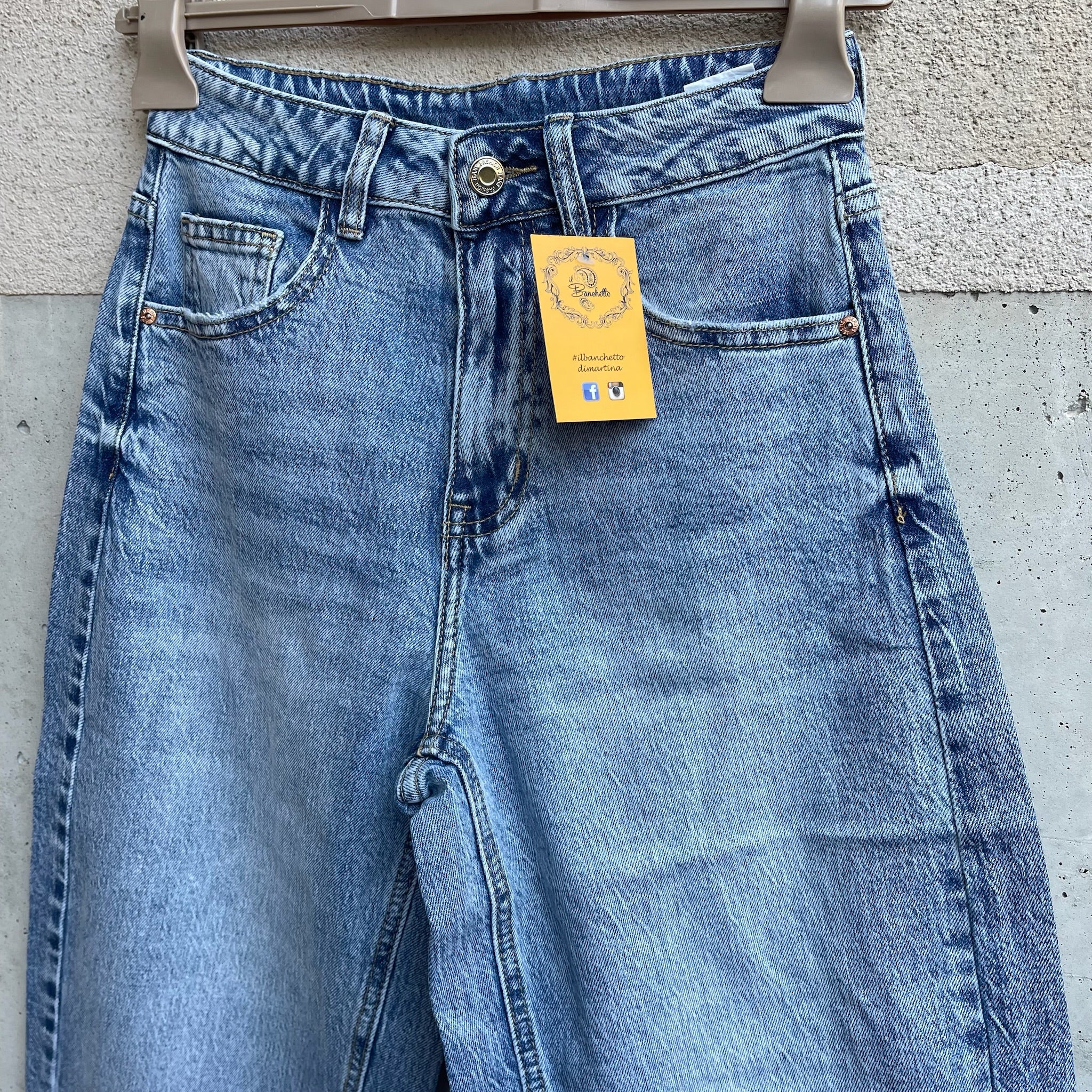 Jeans BALOON blu leggermente slavato
