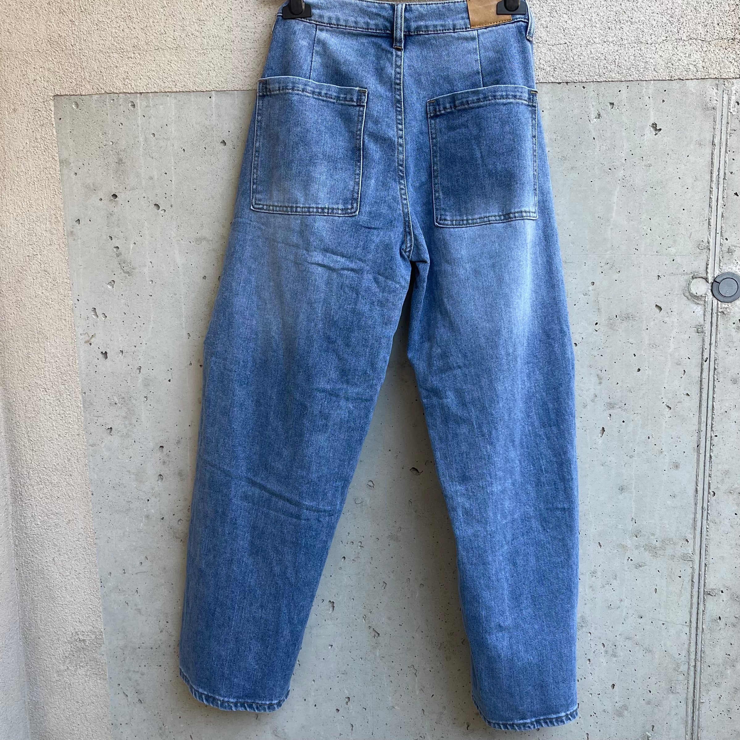 jeans blu tasca squadrata