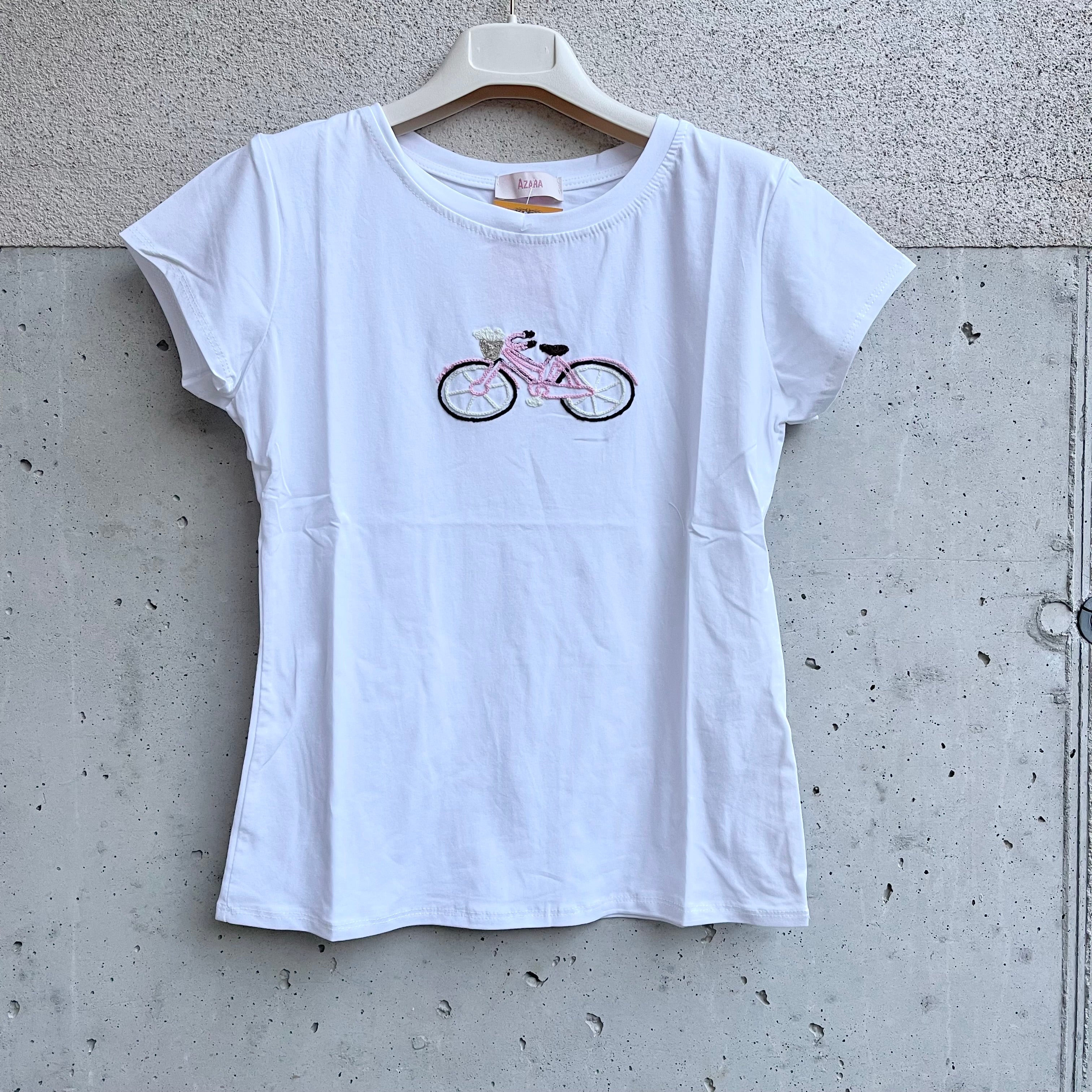 t-shirt BICI ricamata