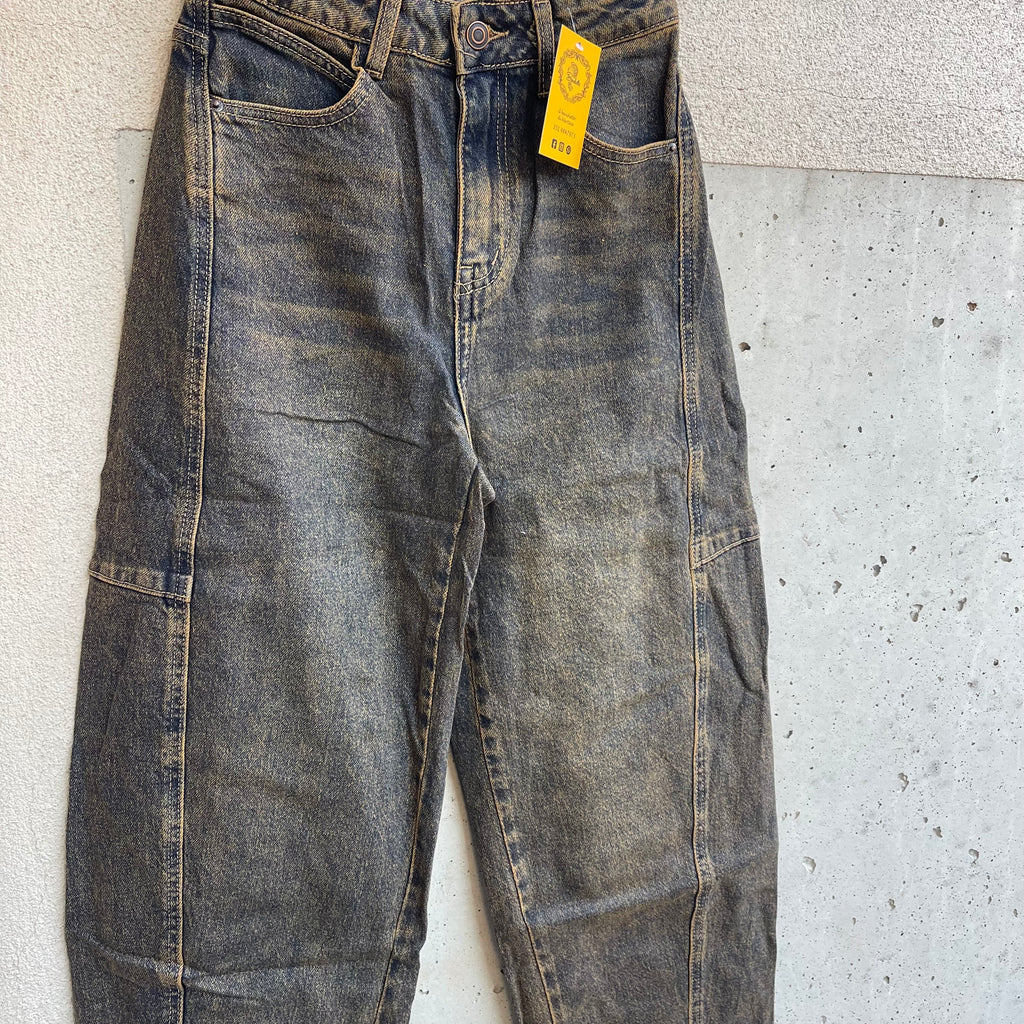 jeans BARREL marrone vintage