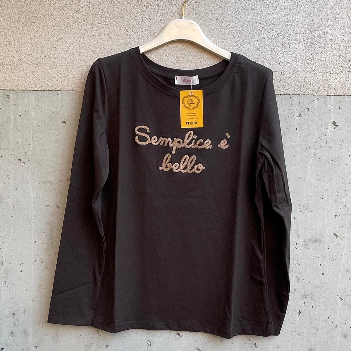 maglia ricamata “SEMPLICE È BELLO”