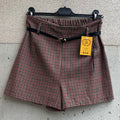 pantaloncino quadrettini cinturina