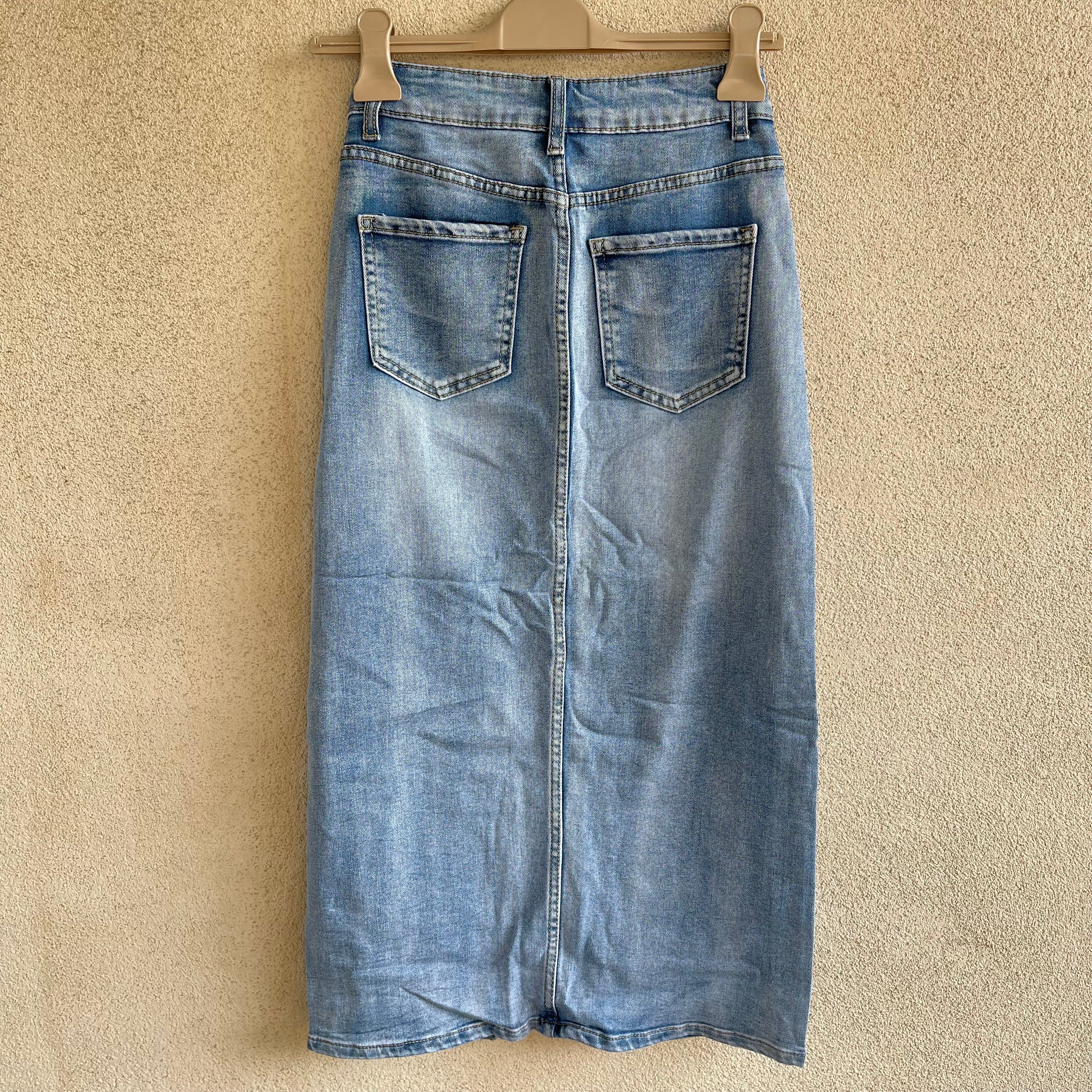 gonna jeans SPACCO centrale