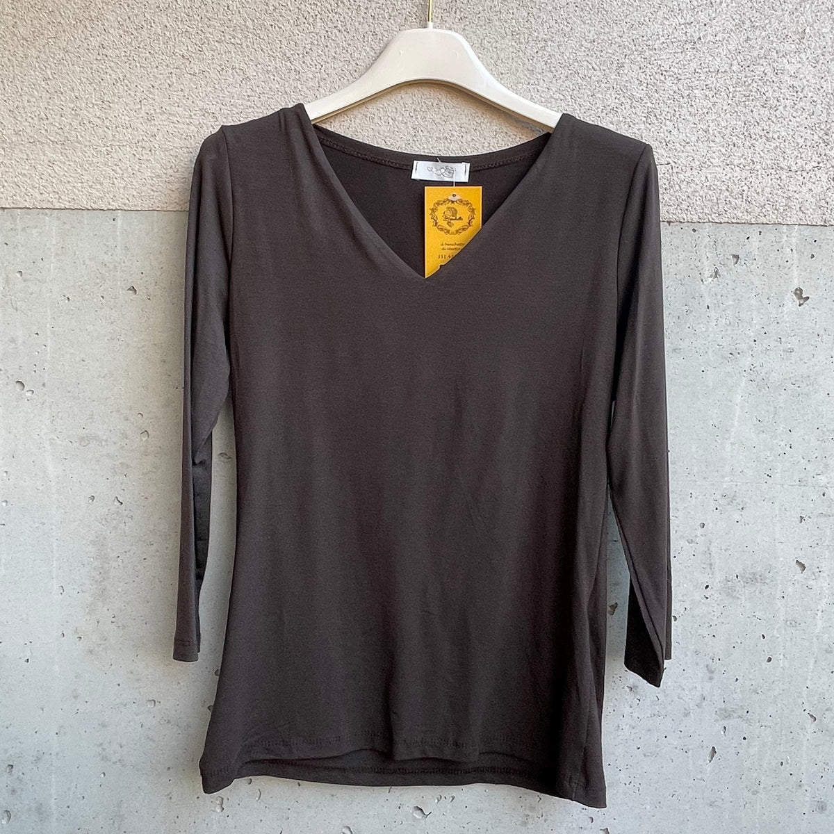 maglia BASIC scollo a v manica 3/4