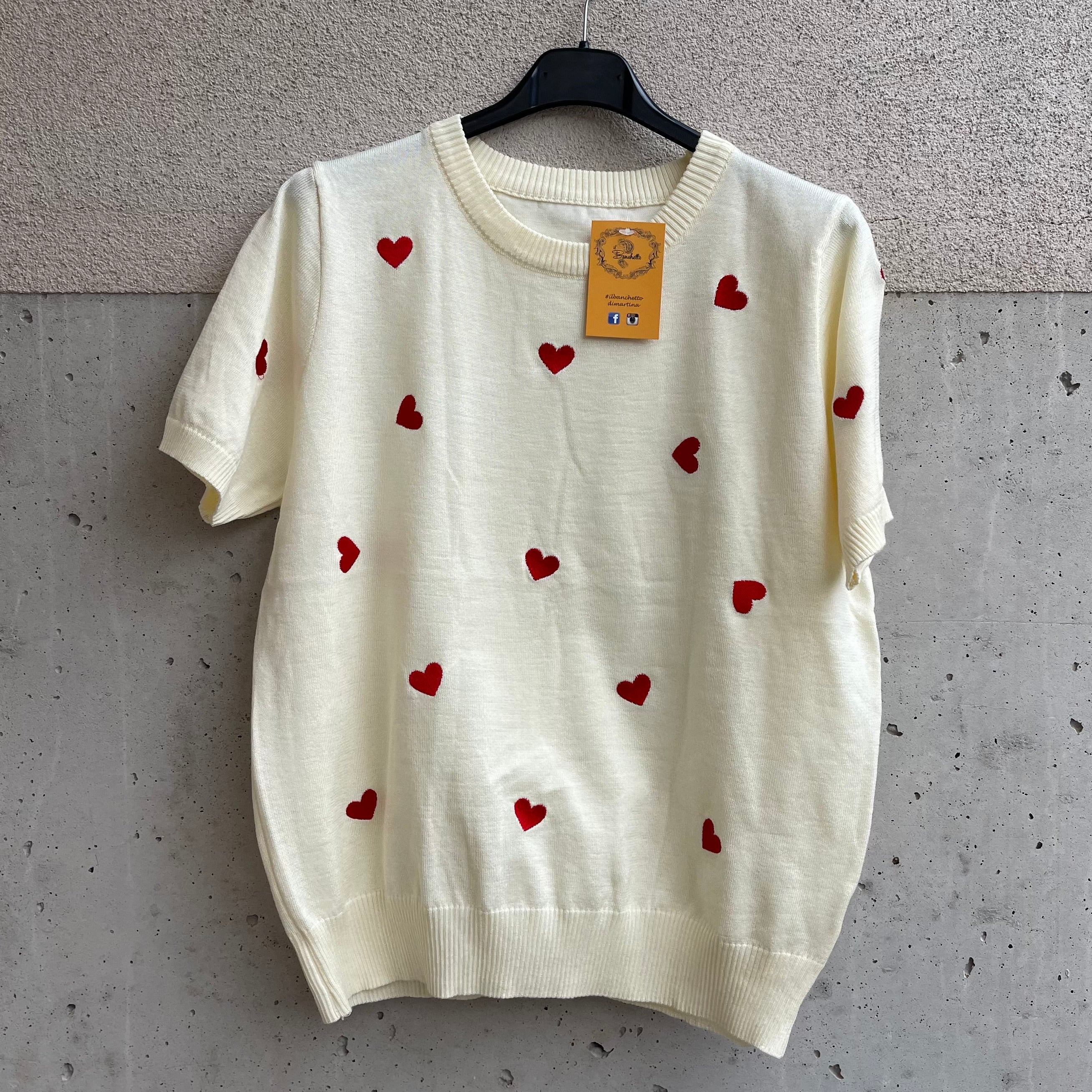 maglia CUORiCiNO ricamato