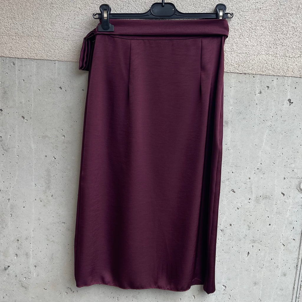 gonna longuette PAREO satin