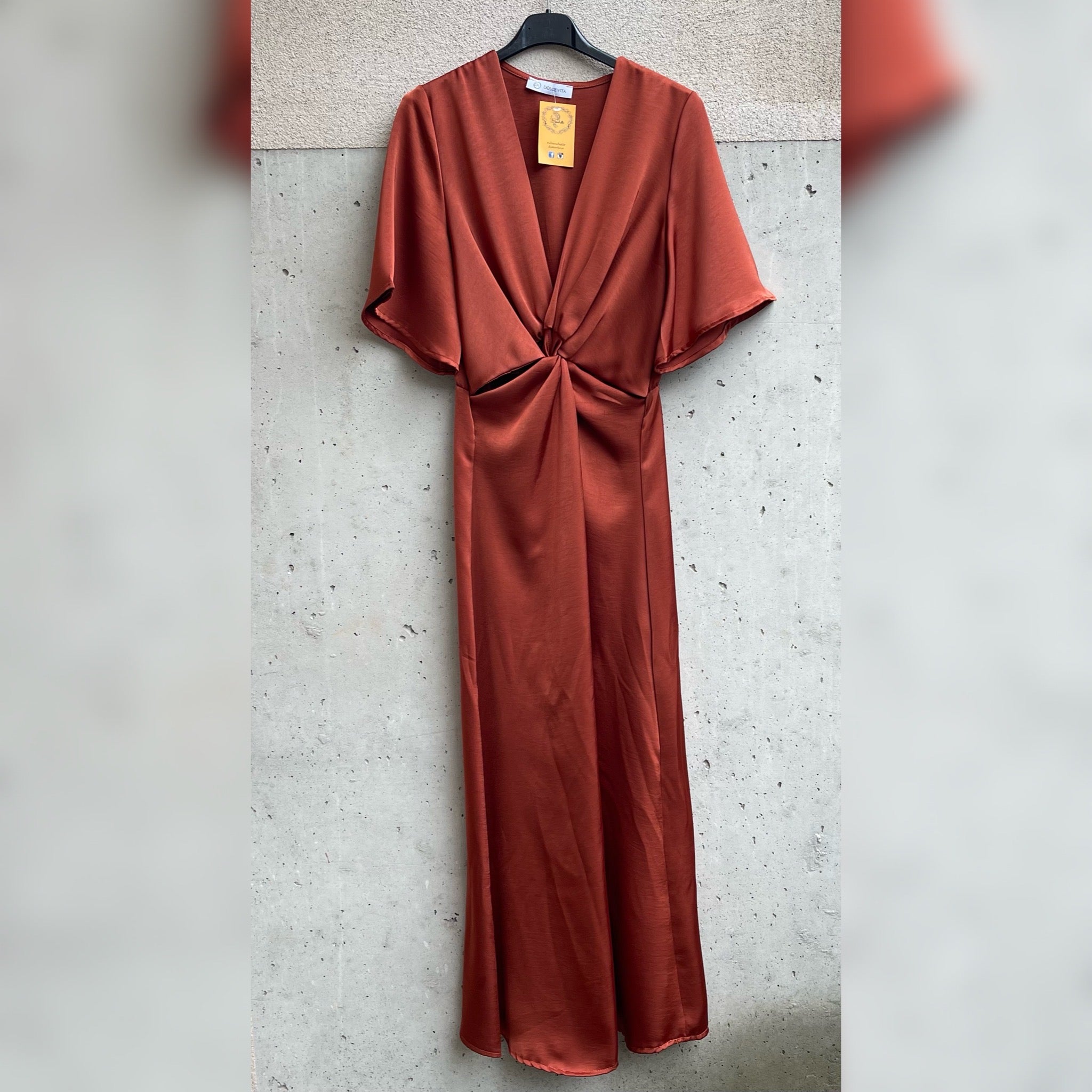 abito satin CUTOUT