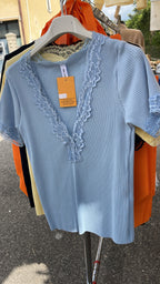 maglia scollo V PiZZO