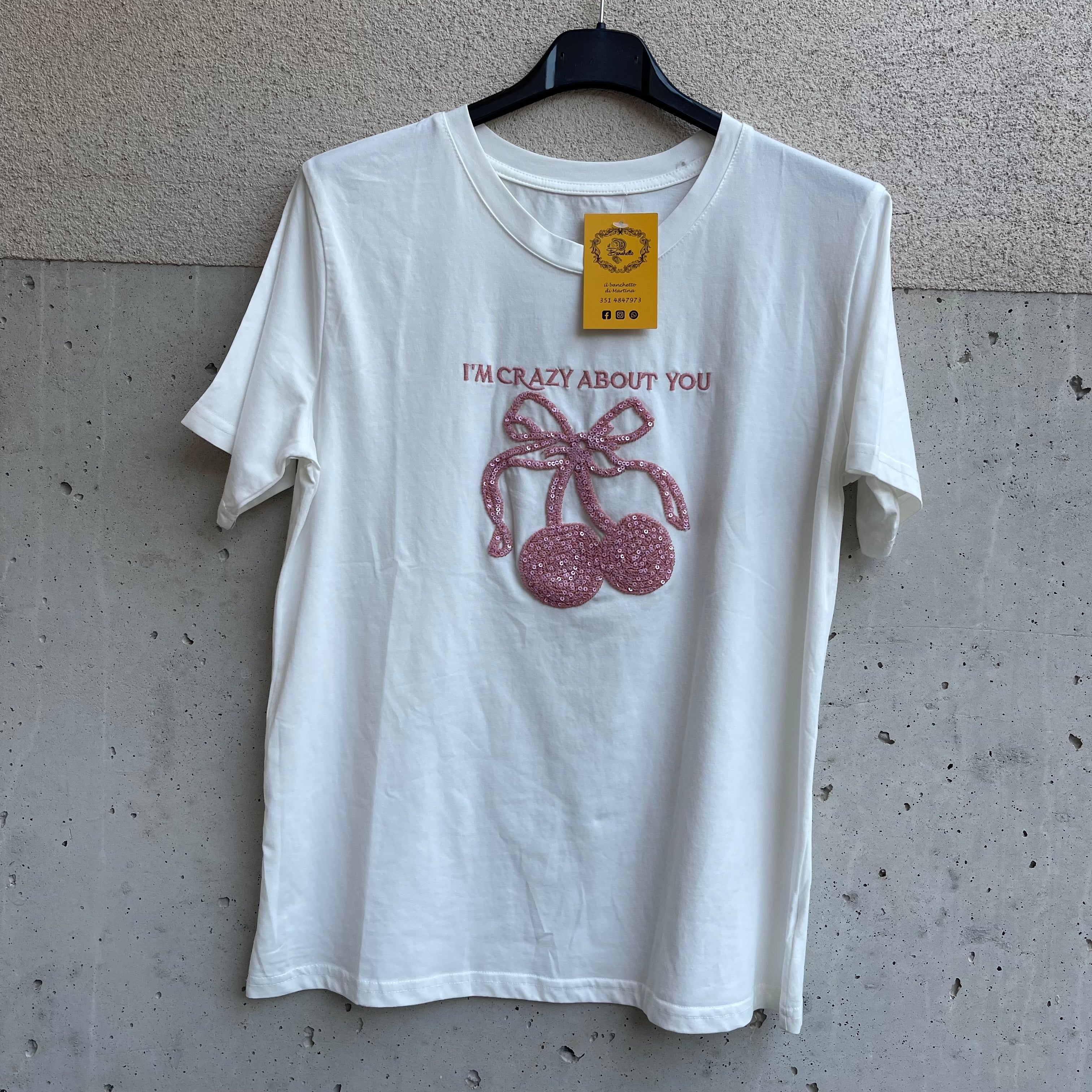 t-shirt CILIEGIE i’m crazy about you
